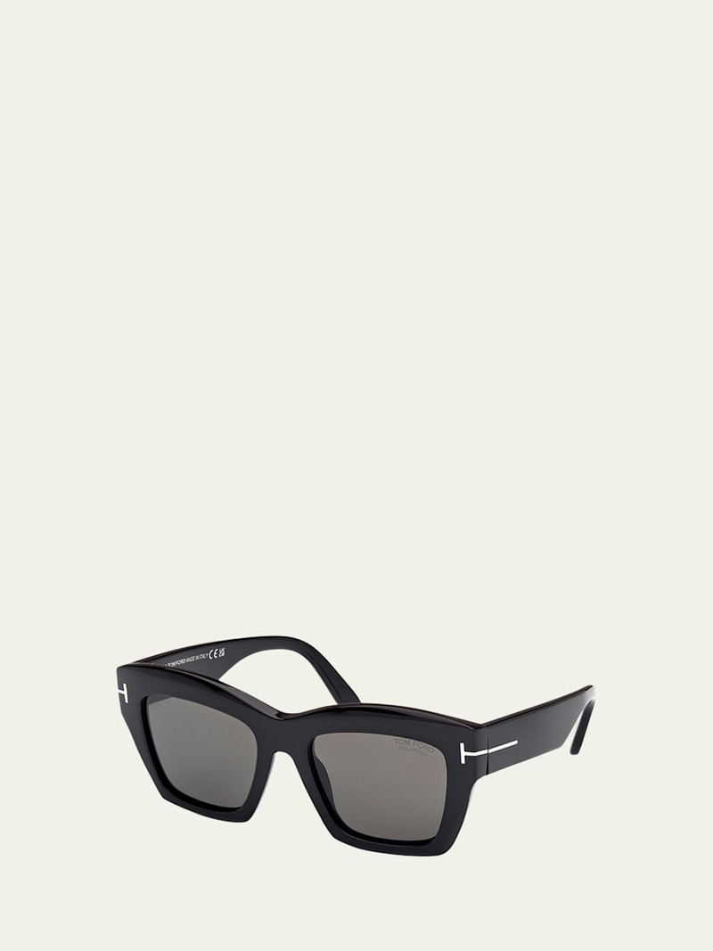 TOM FORD Luna Polarized Butterfly Sunglasses outlook