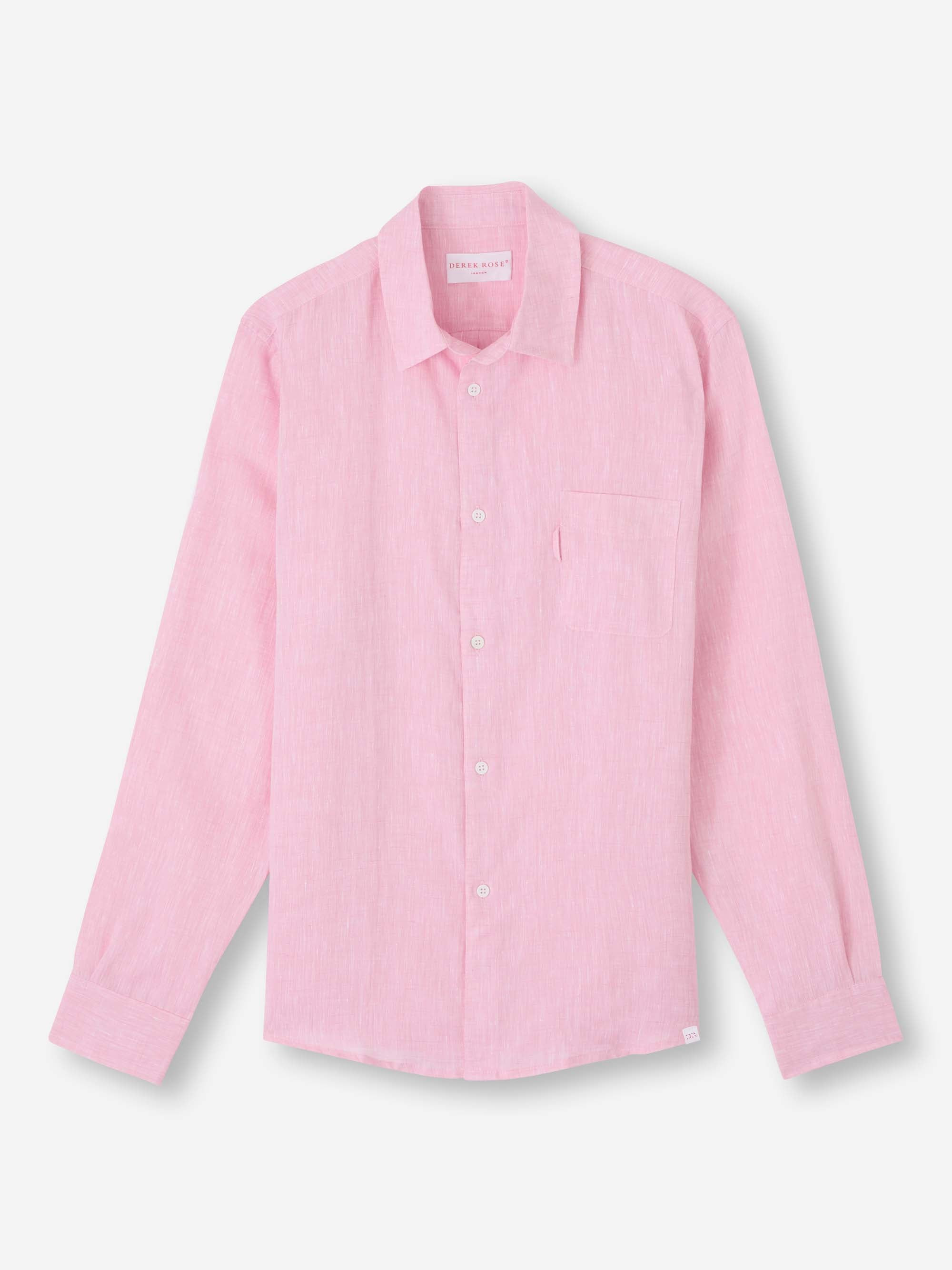 Men's Shirt Monaco Linen Bubble Gum - 2