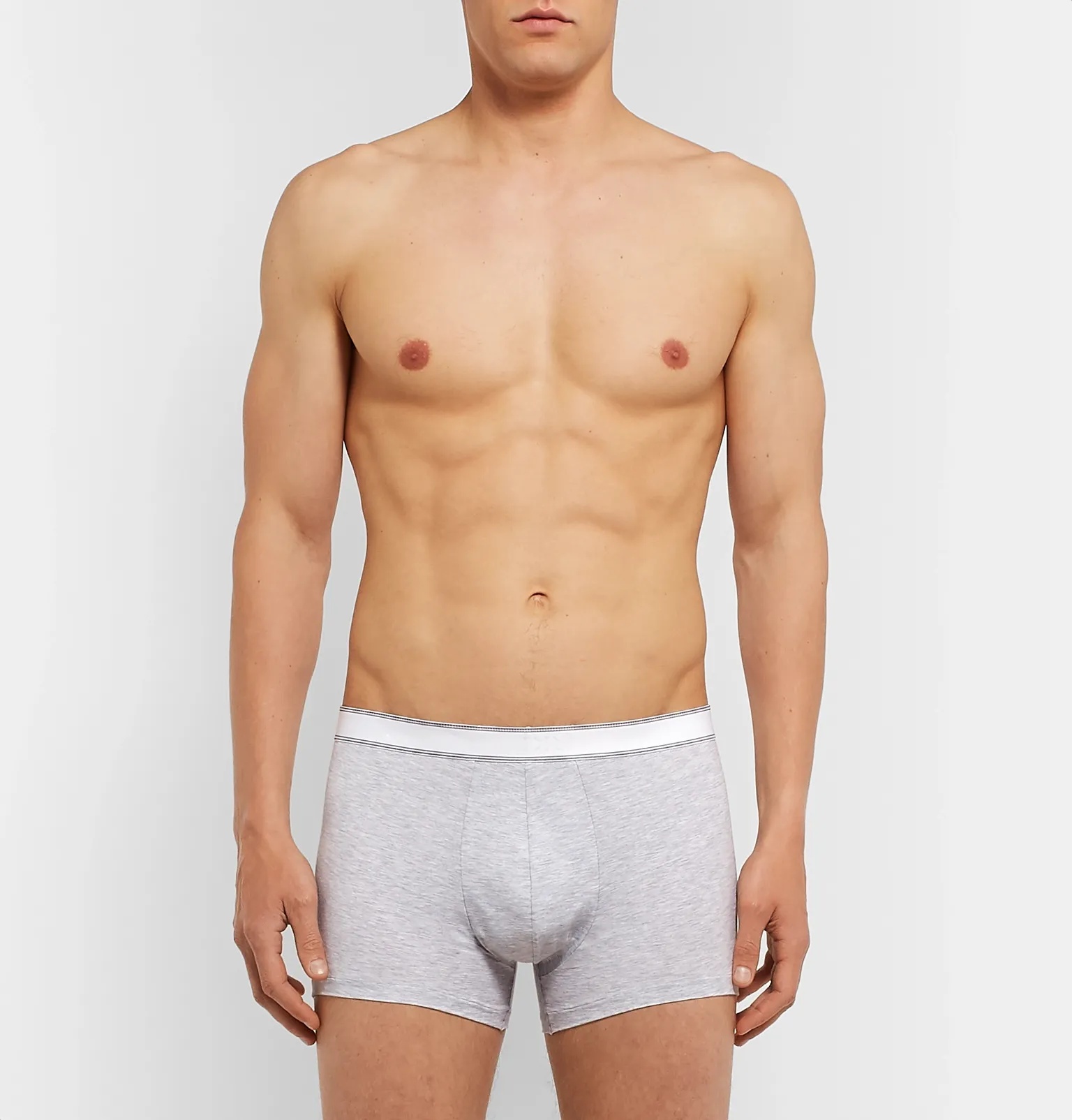 Ethan Mélange Stretch-Cotton Boxer Briefs - 2