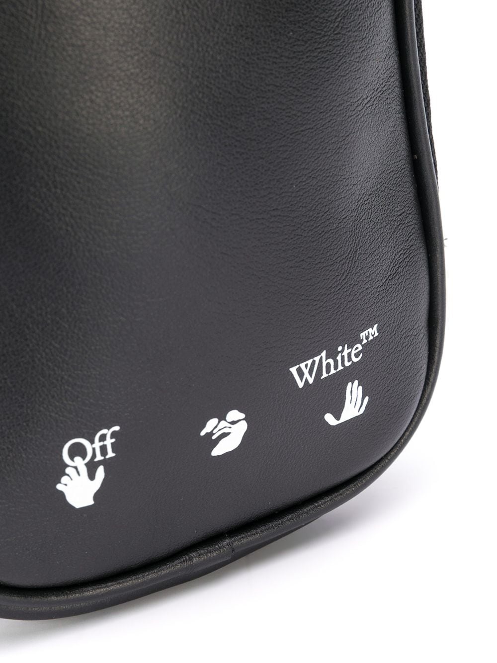 logo-print leather phone holder - 4