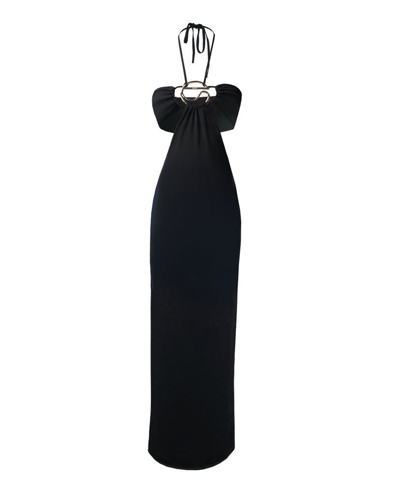 KNITTED HALTER DRESS 1