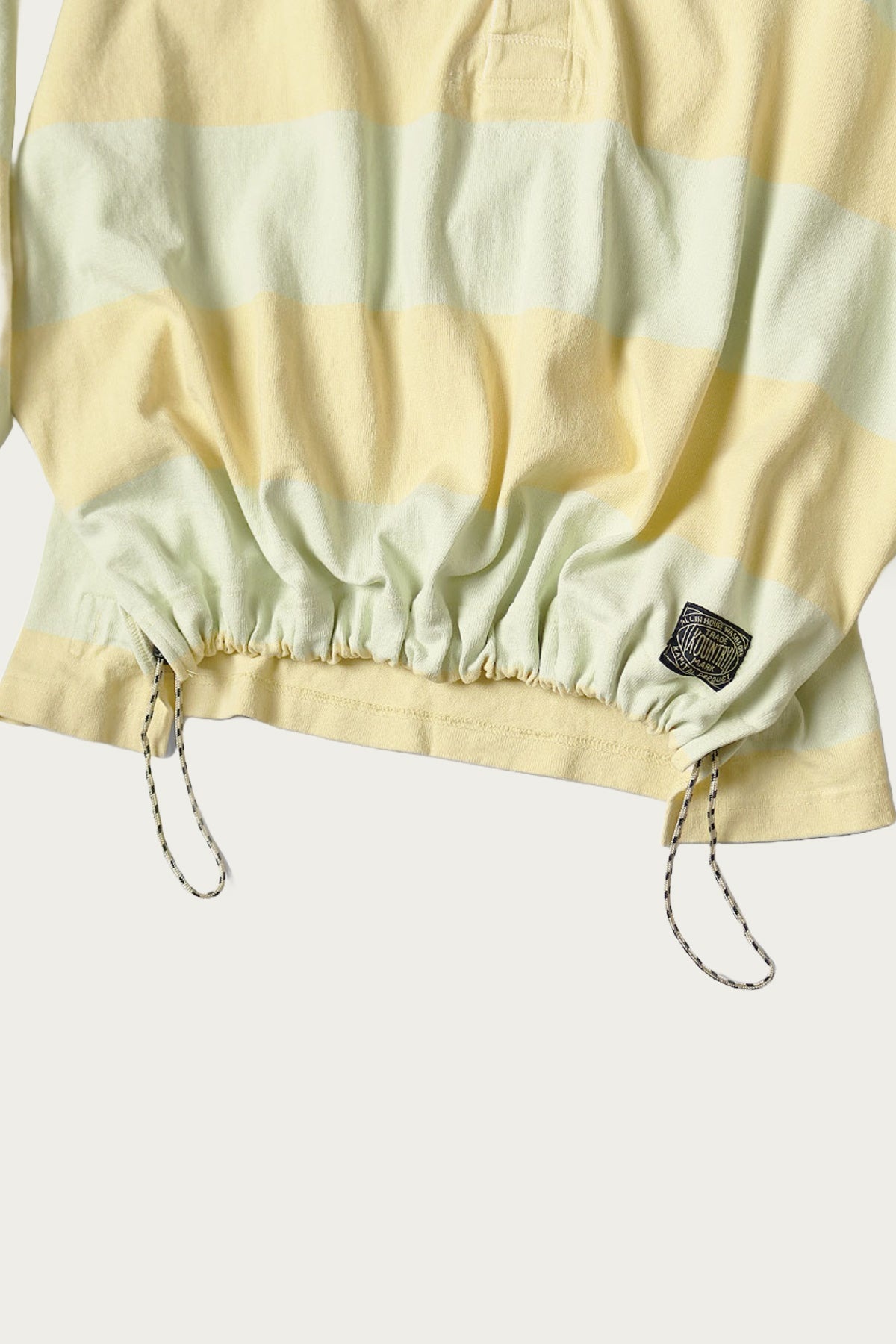 JAIL Stripe Jersey BIG Rugger Shirt - Yellow/Green - 4