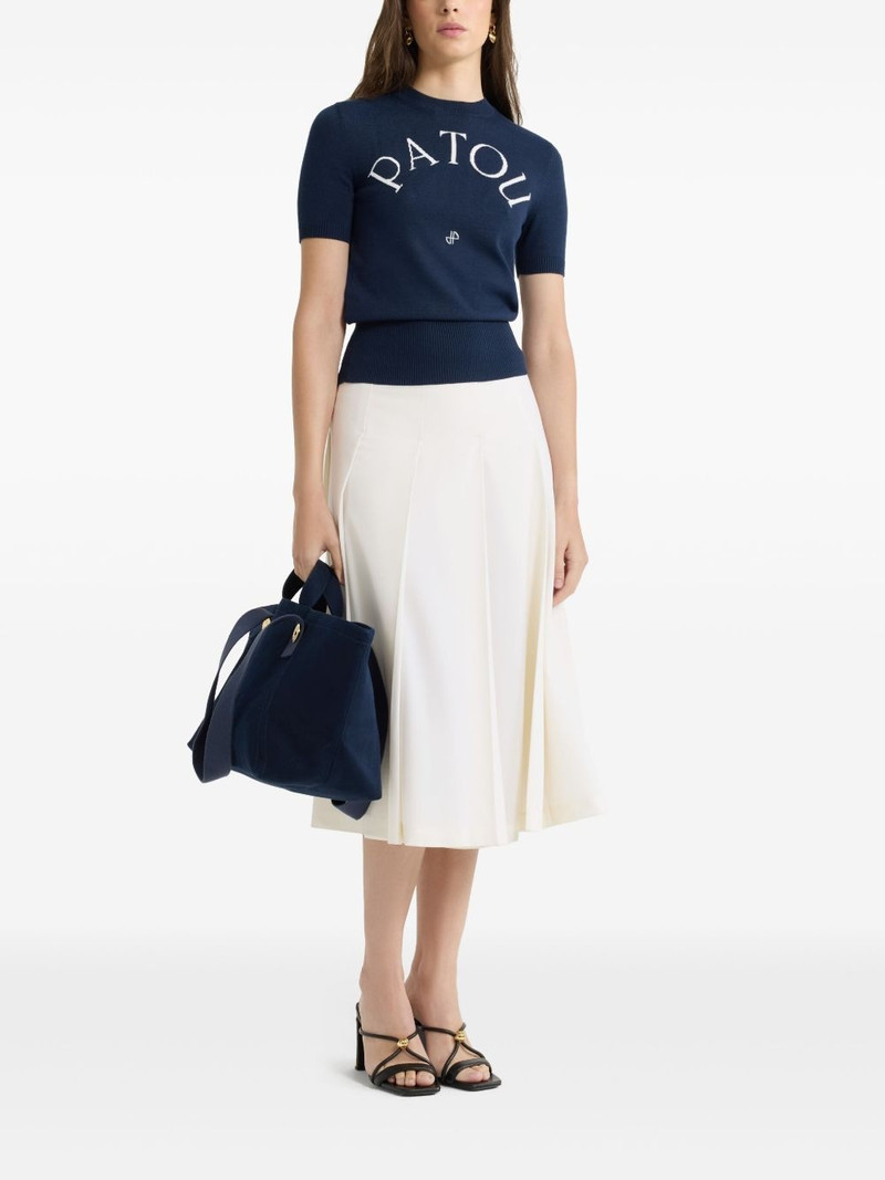 PATOU logo-jacquard knitted T-shirt outlook