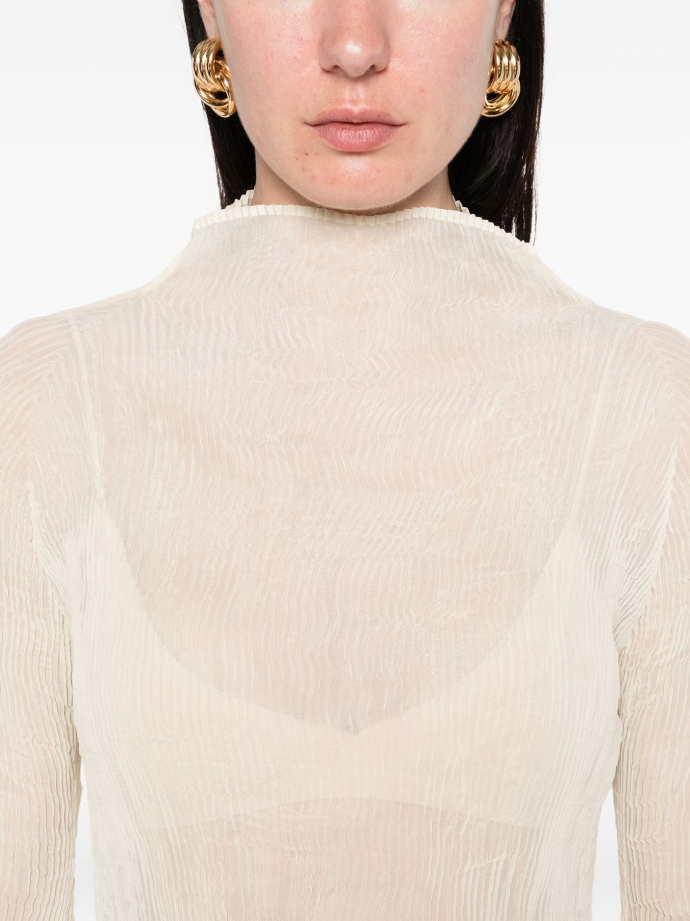 semi-sheer blouse - 5