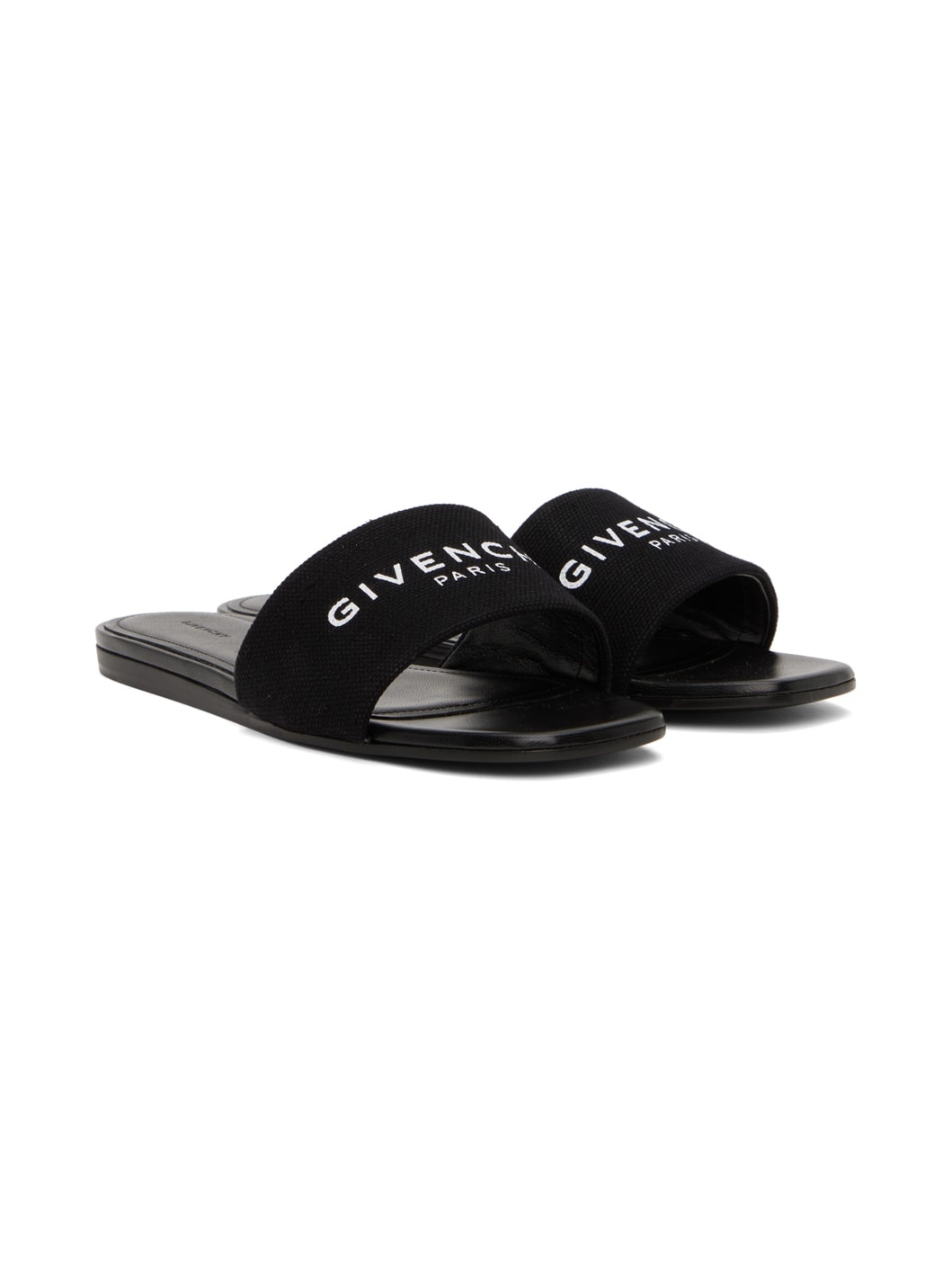 Black 4G Flat Sandals - 4