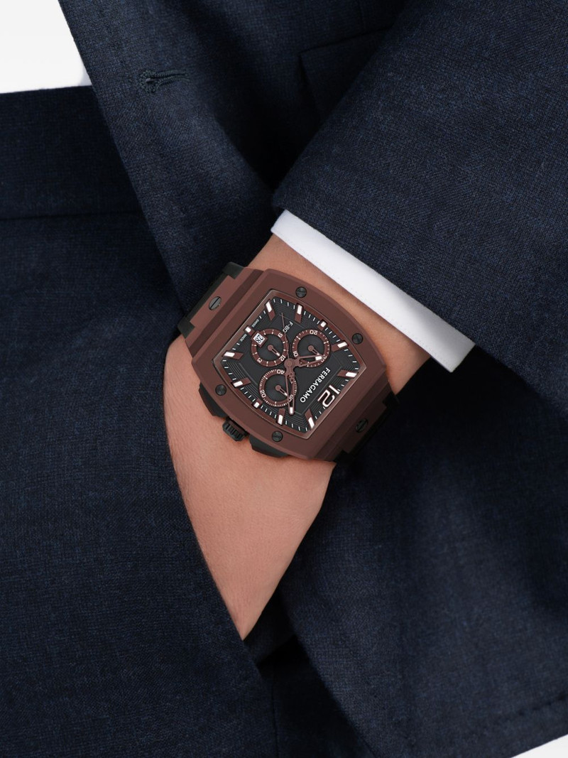 FERRAGAMO F-80 Tonneau Chronograph 418mm watch outlook