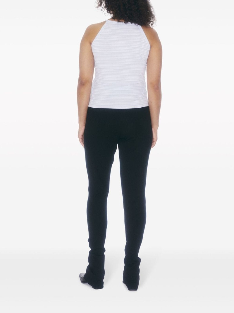 monogram-embroidered striped organic cotton tank top 3