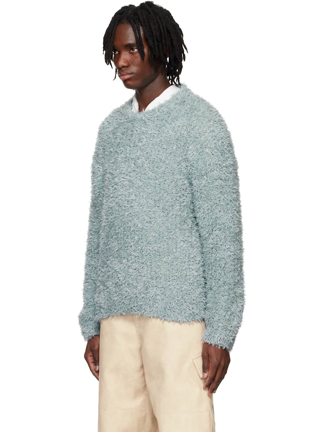 Blue Fluffy Sweater - 4