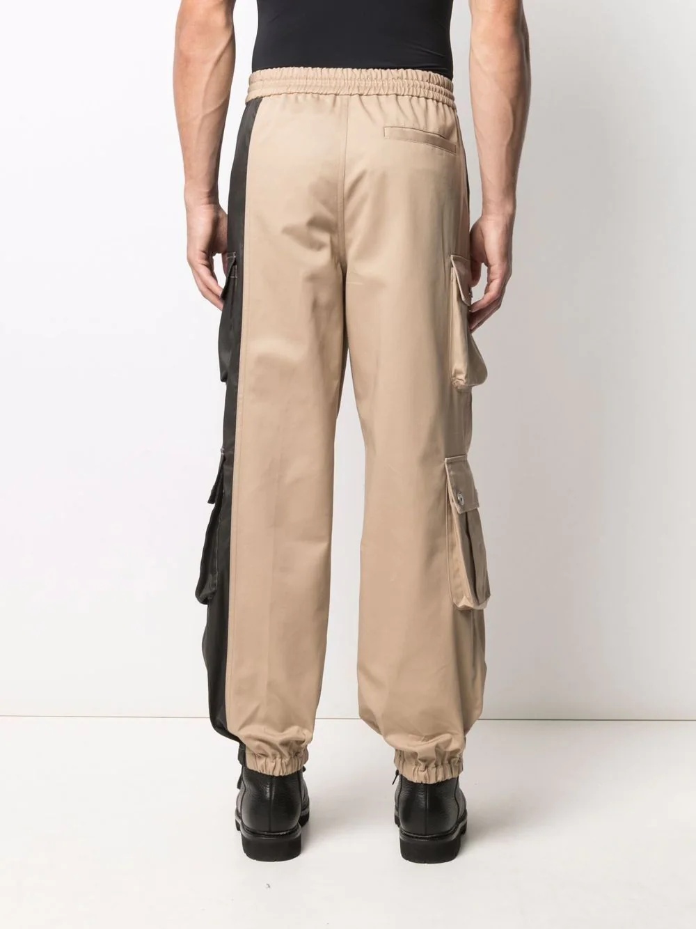 colour-block cargo trousers - 5