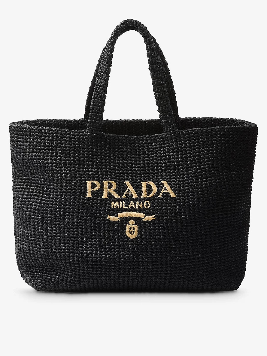 【関税＆送料込み】Prada Logo-AppliquAC Woven Tote Bag 23108325_53203257_600.jpg