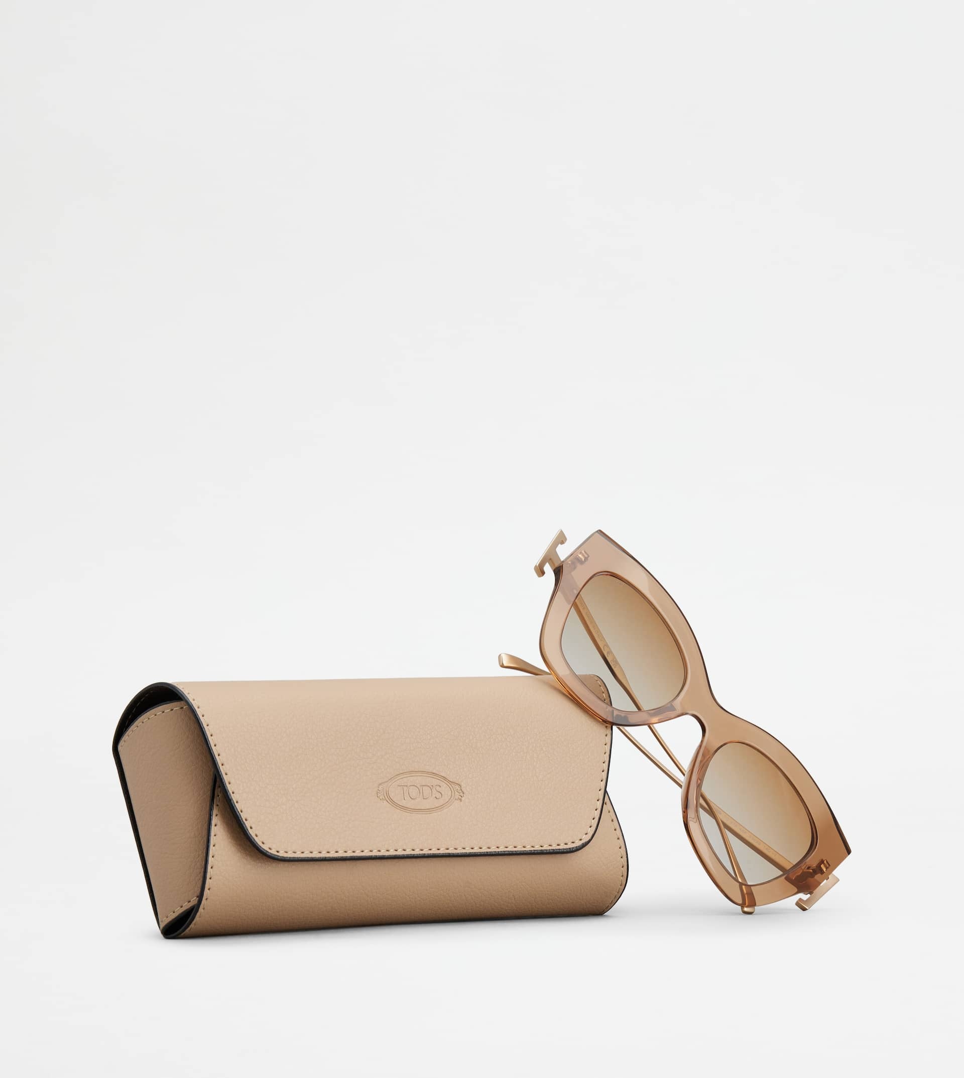 CAT-EYE SUNGLASSES - BEIGE - 5