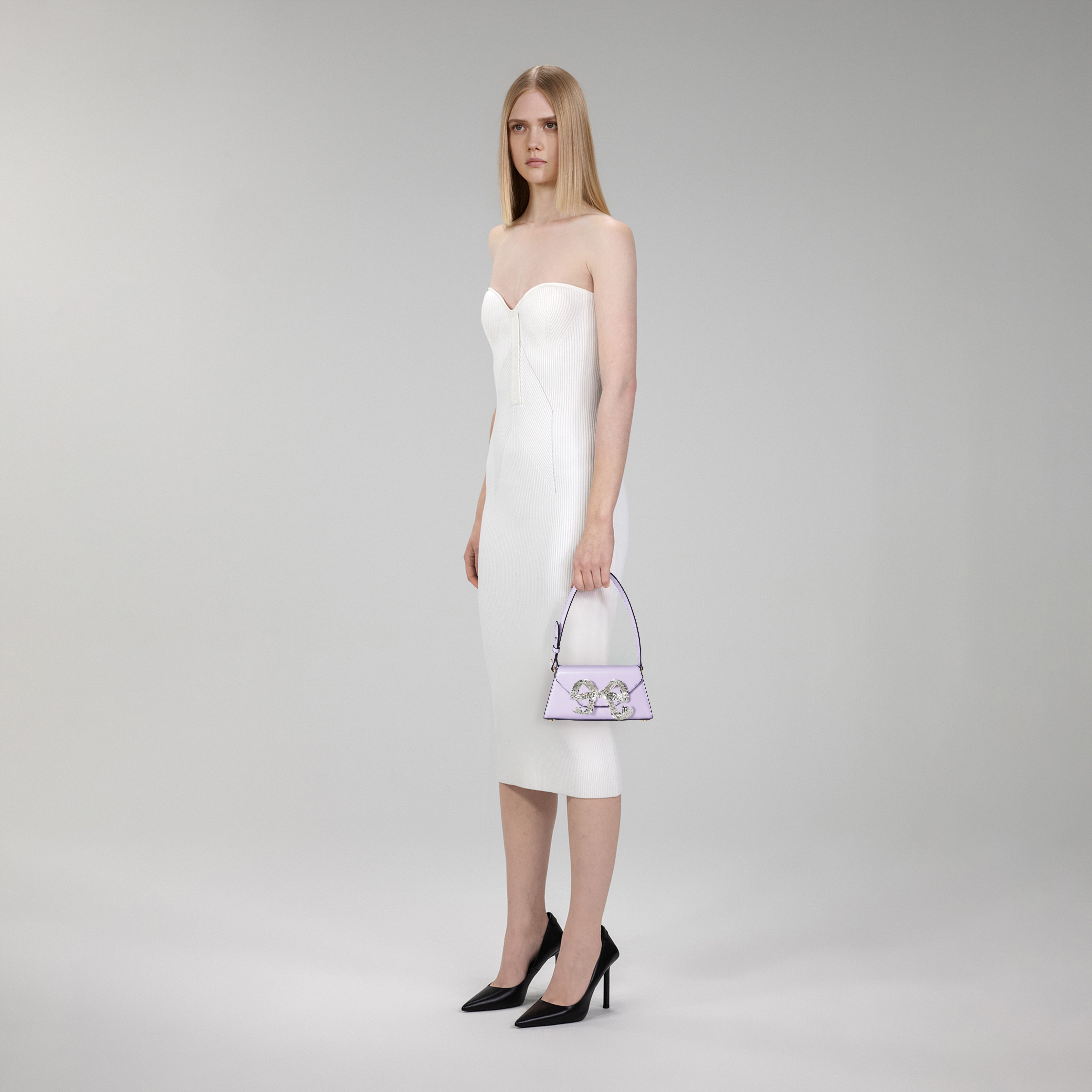 Lilac Bow Mini Shoulder Bag - 4