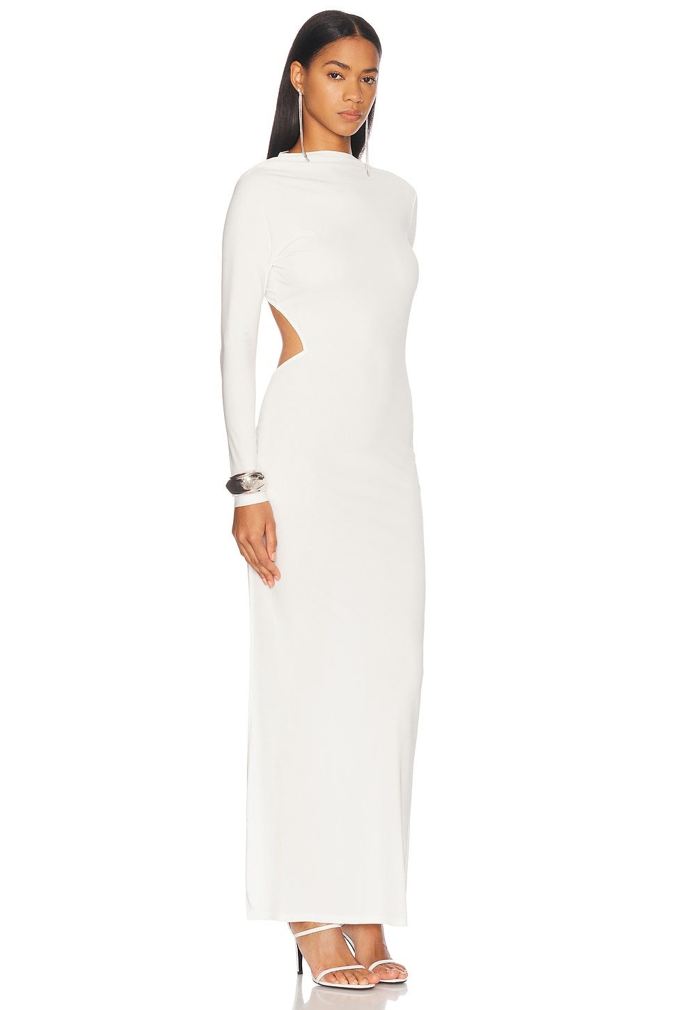 Jersey Gathered Midi Dress - 4