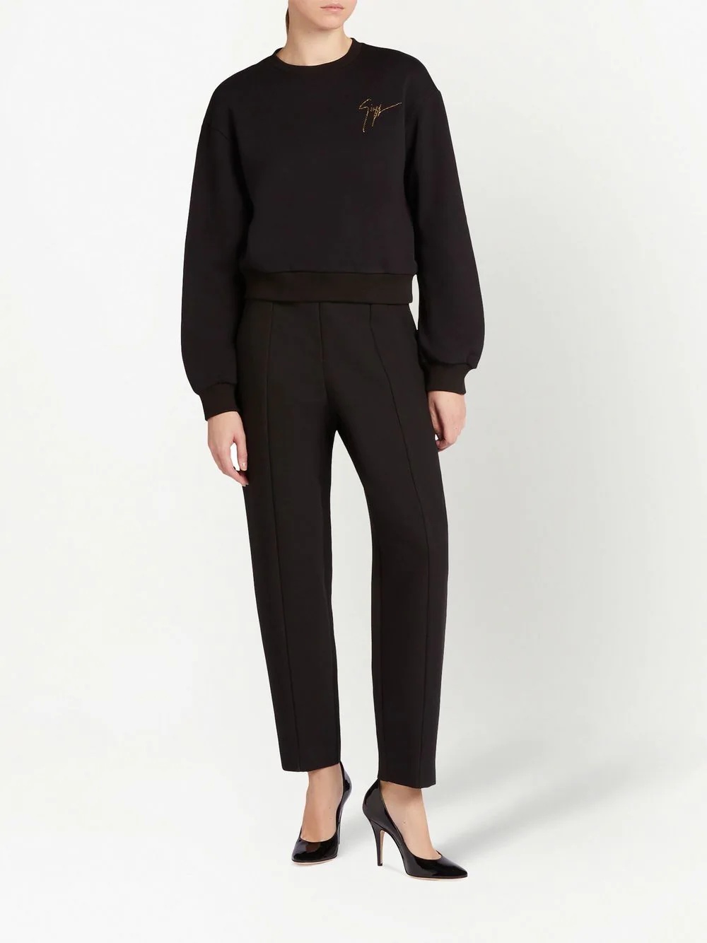 Sauvanne crystal-logo sweatshirt - 2
