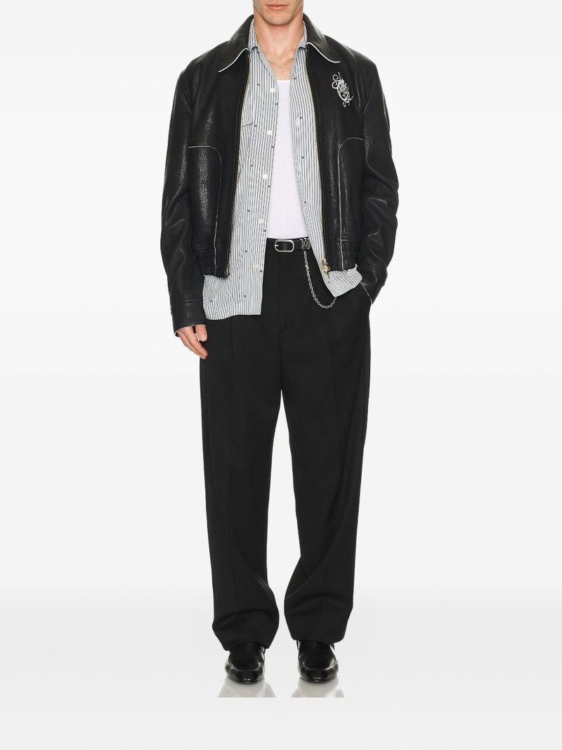 AMIRI embroidered leather jacket outlook