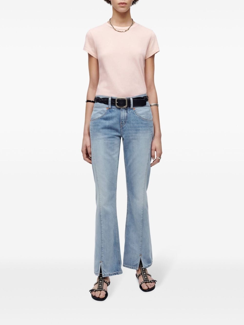 mid-rise flared jeans - 2