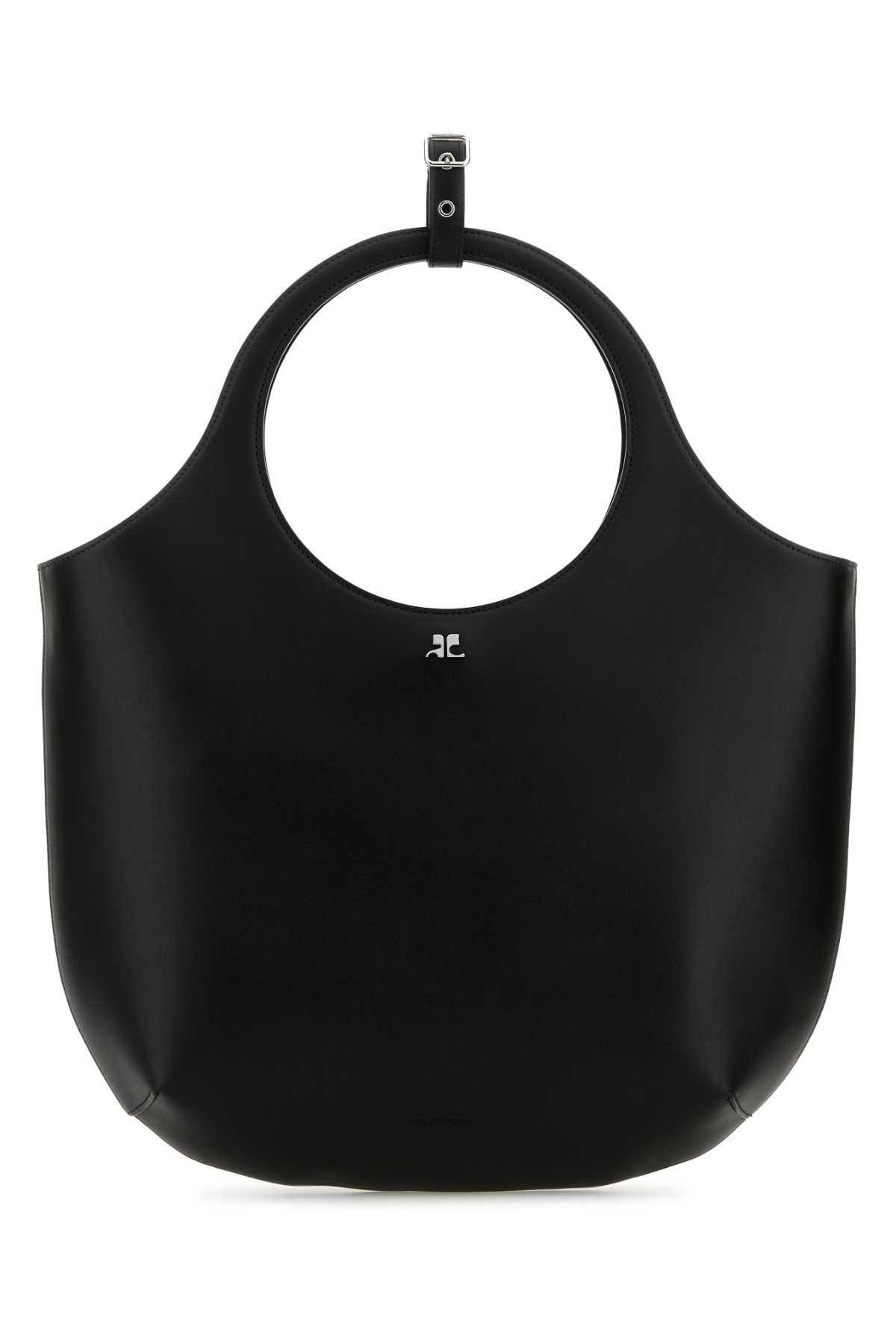 Courreges Women Black Leather Medium Holy Handbag - 1