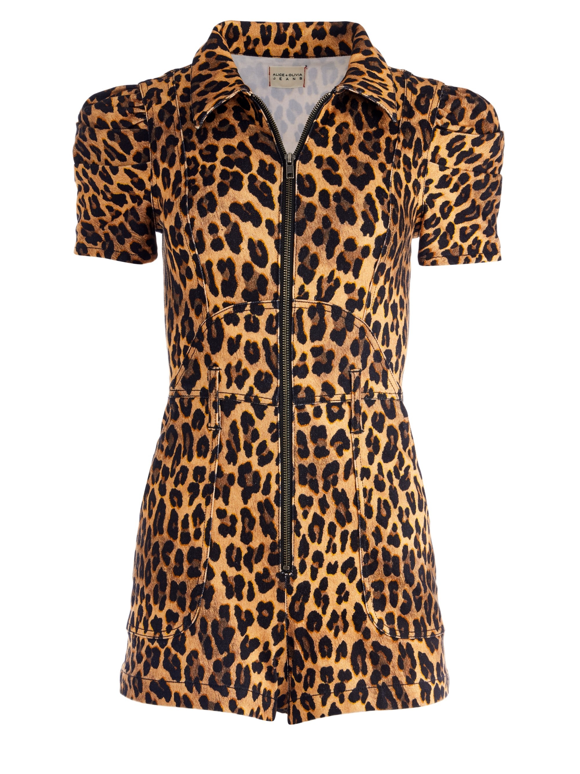 GORGEOUS ROMPER WITH PUFF SLEEVES - 1