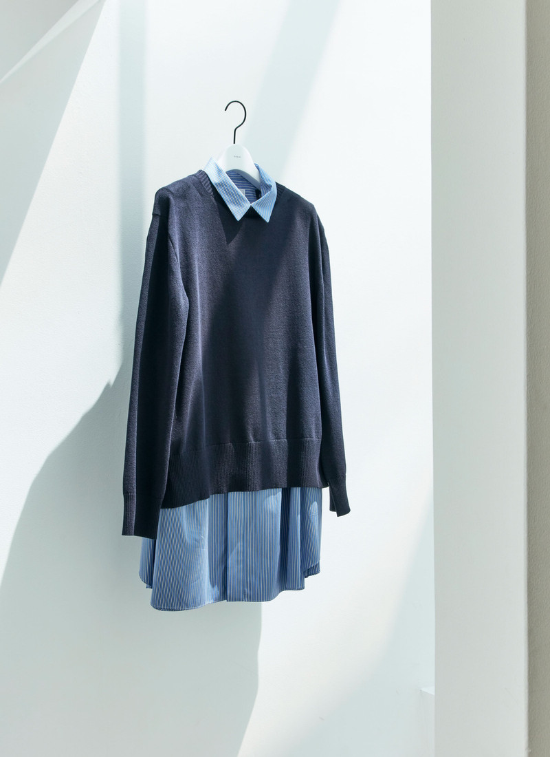 Poplin x Cotton Knit Dress 1