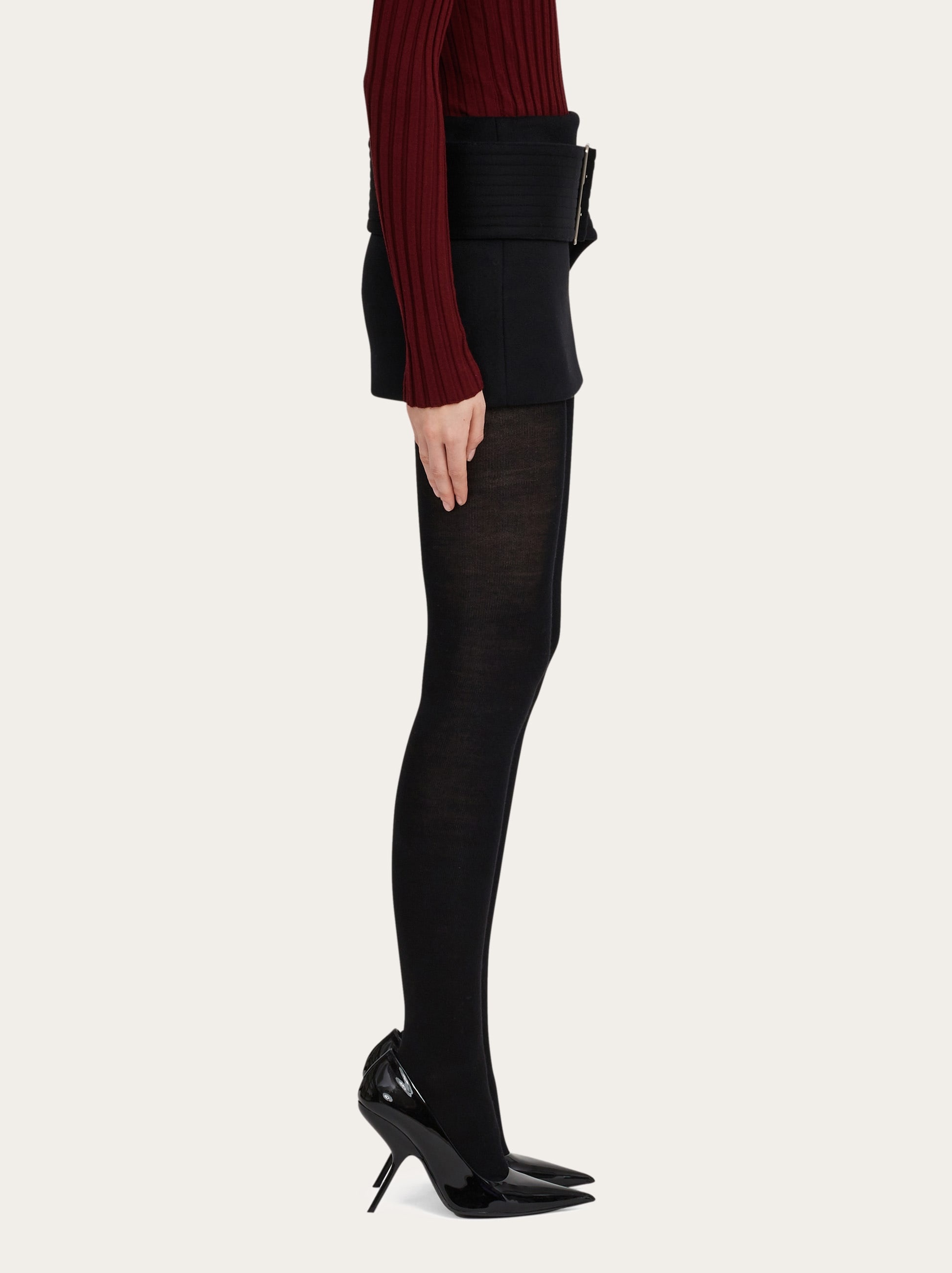 Cashmere blend mini skirt - 3