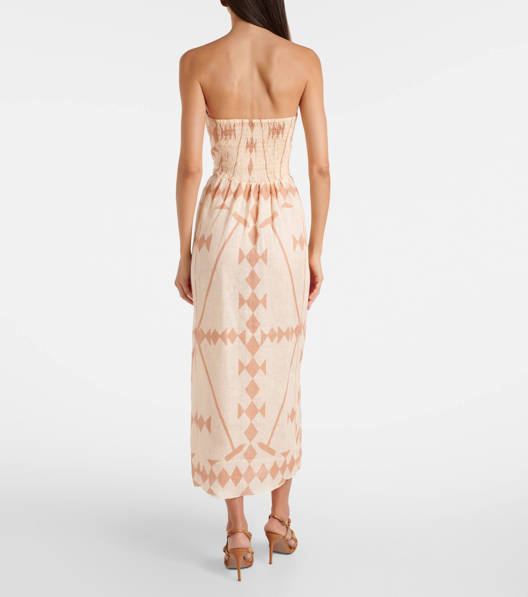 Printed linen maxi dress - 3