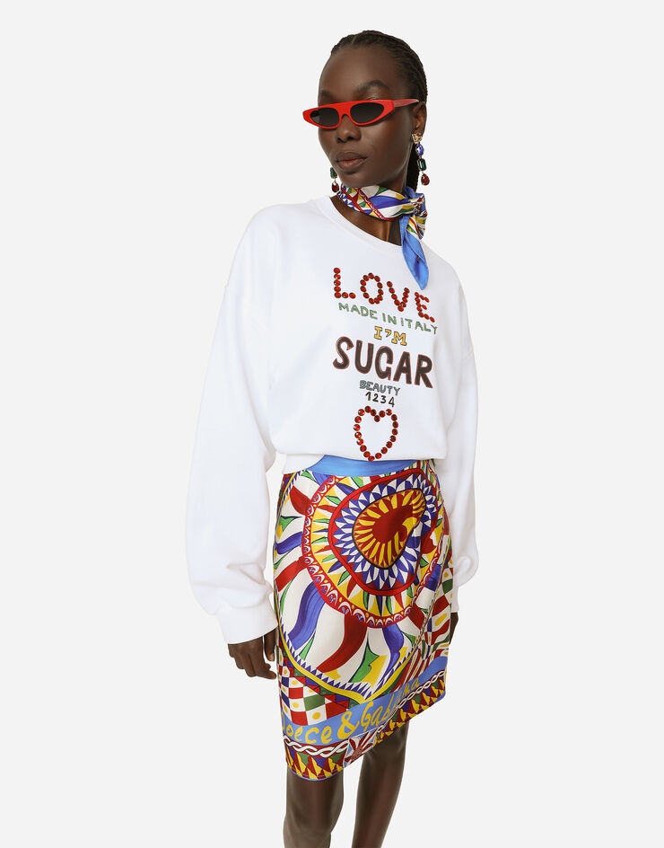 Jersey sweatshirt with Dolce&Gabbana lettering - 4