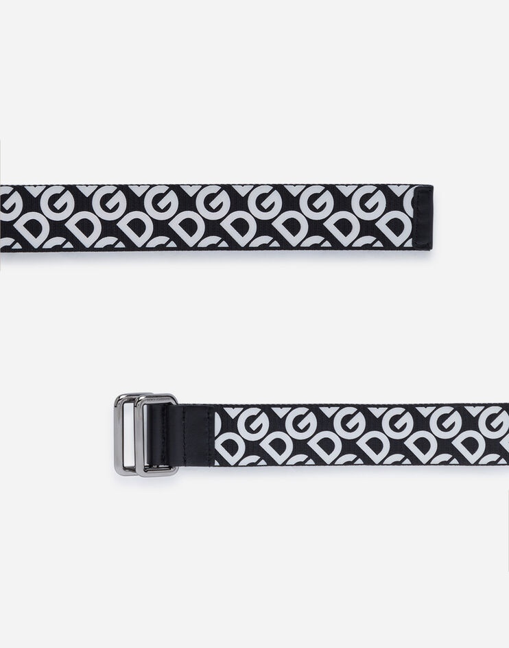 Tape belt with all-over logo - 2