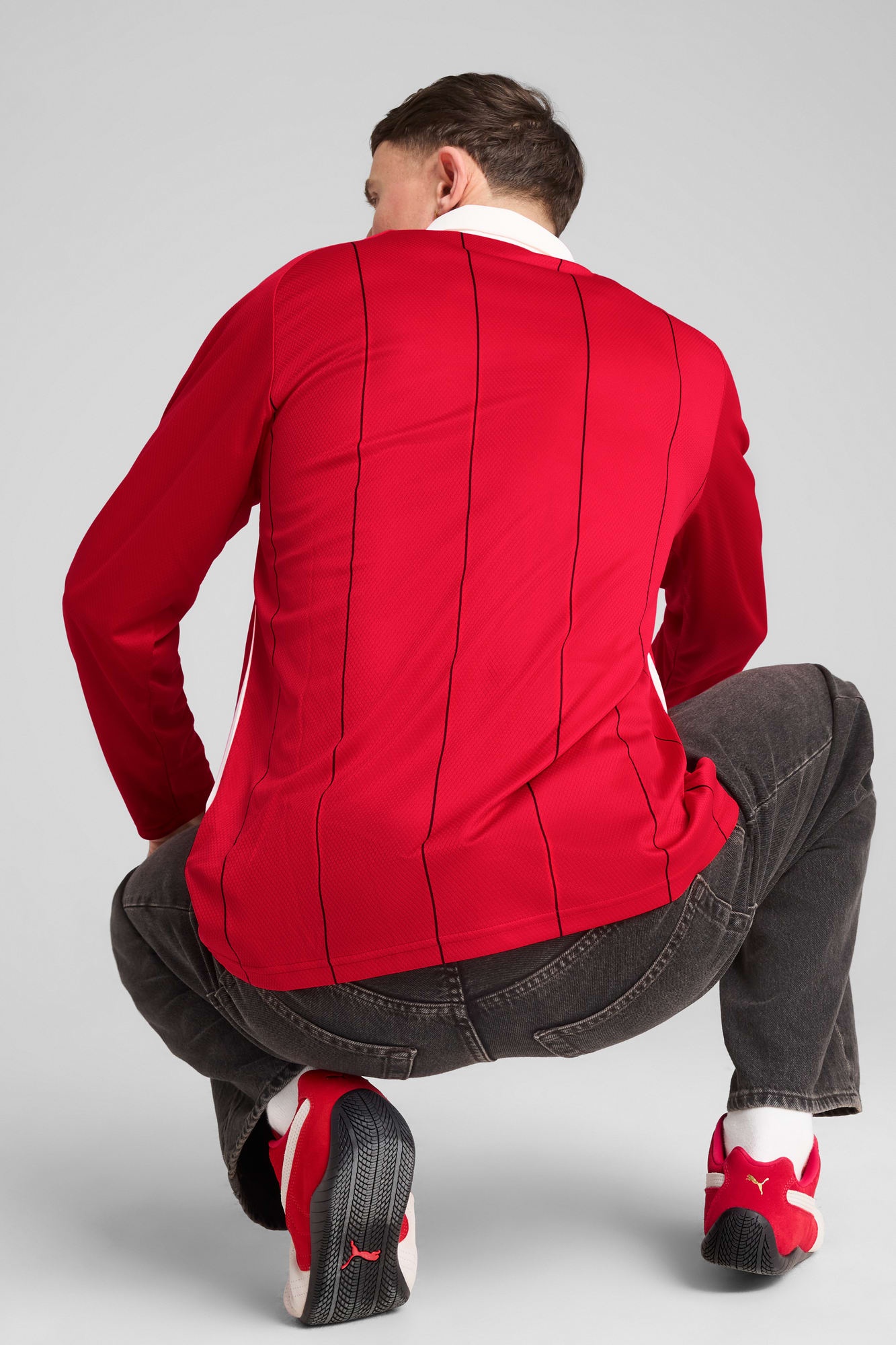 Scuderia Ferrari Race Men's Long Sleeve Polo - 6