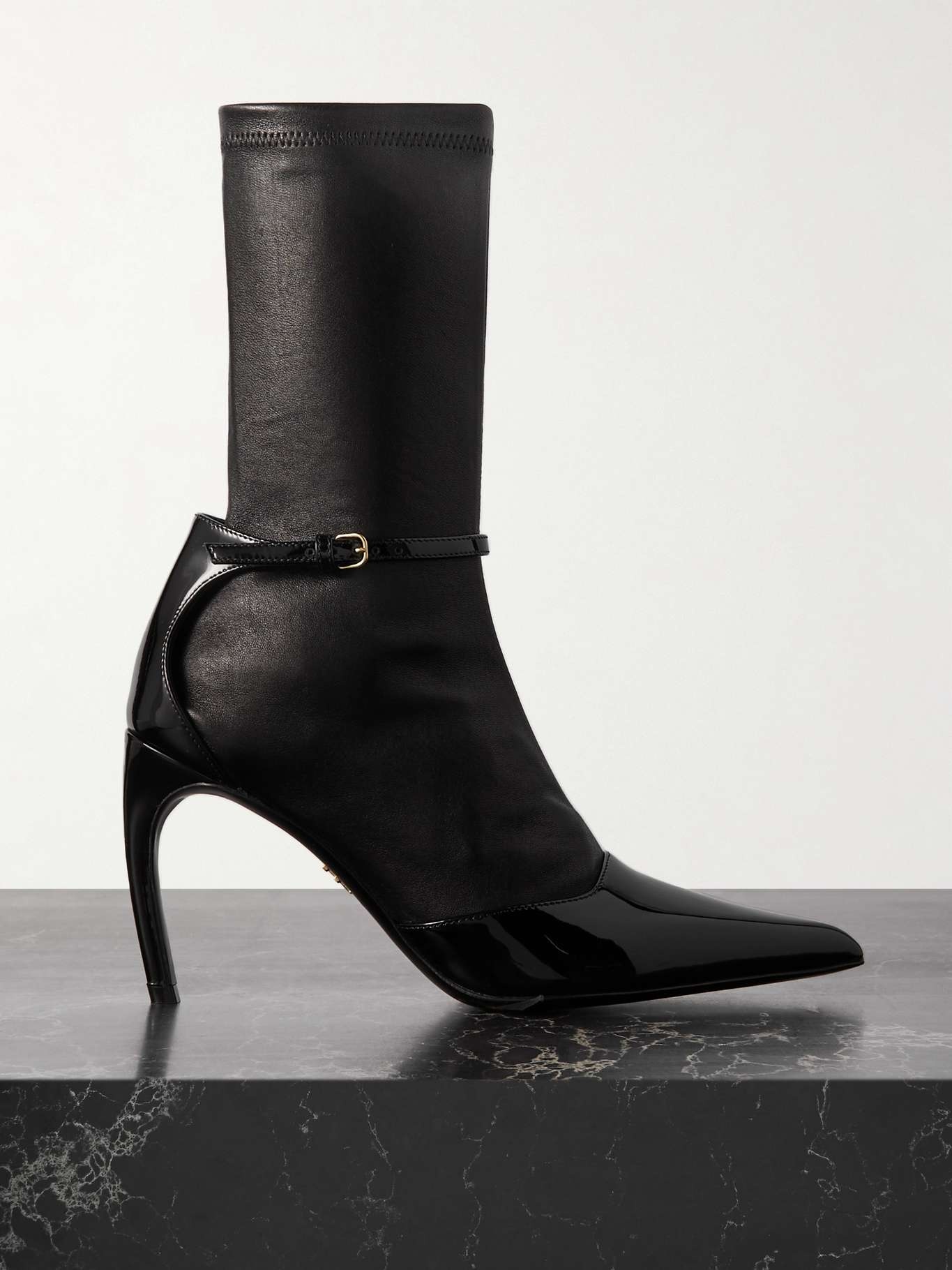 Britt smooth and patent-leather ankle boots - 1