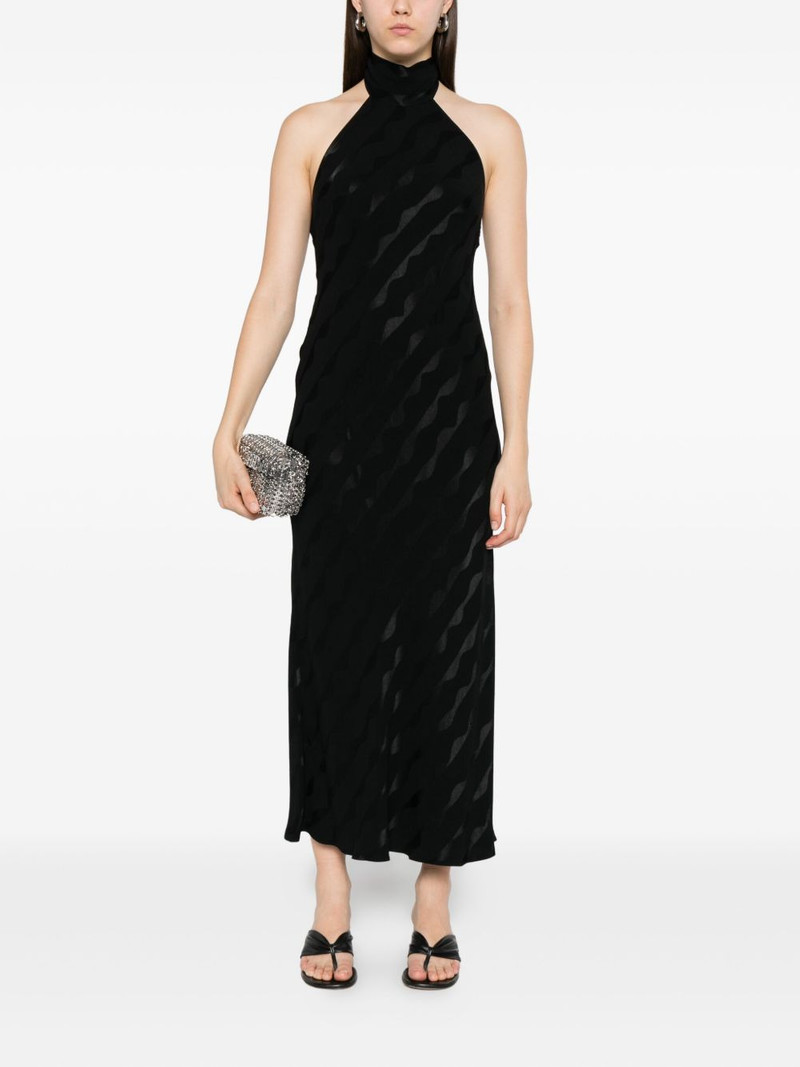 RIXO Maura halterneck jacquard dress outlook