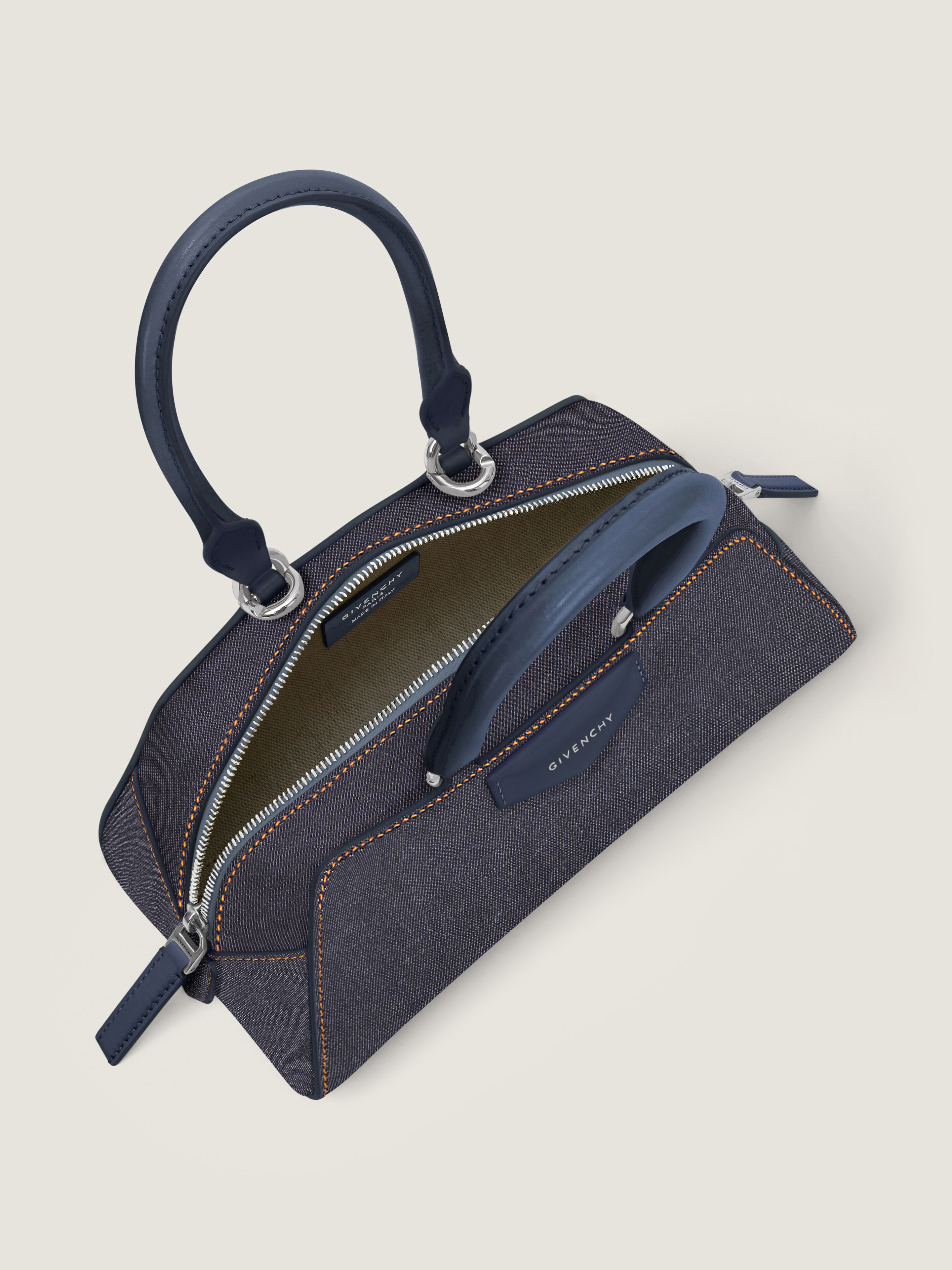 MINI ANTIGONA EAST-WEST BAG IN DENIM - 5