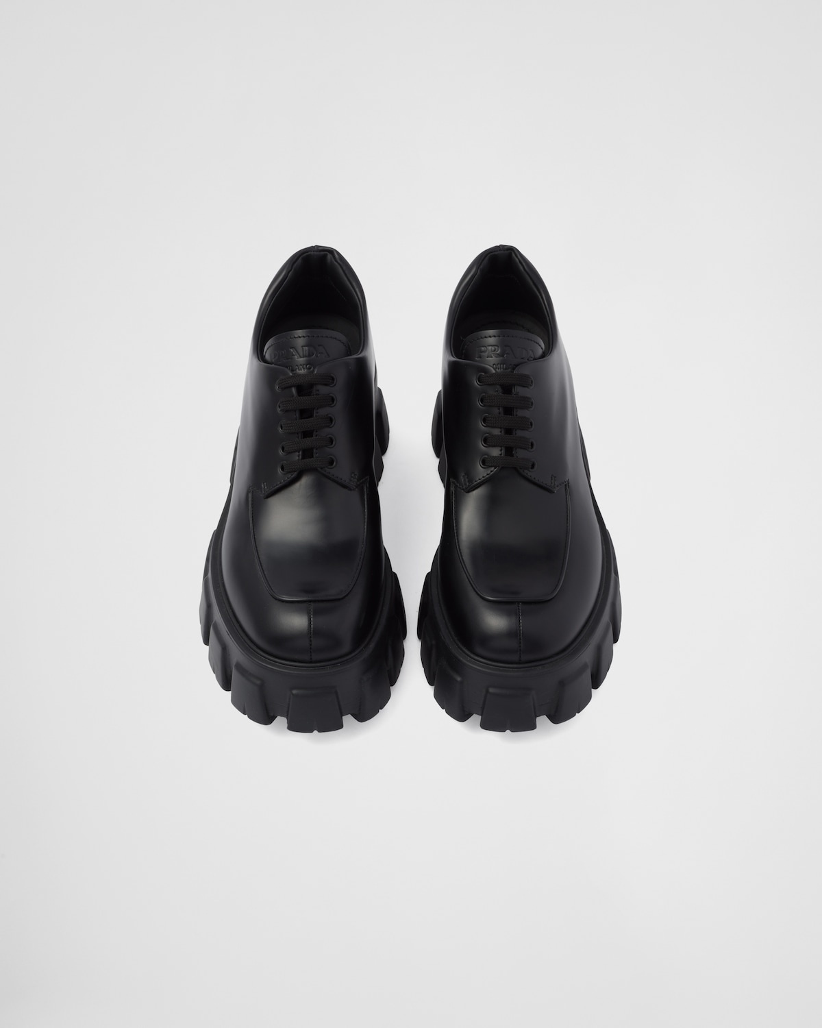 Monolith brushed leather lace-up shoes - 3