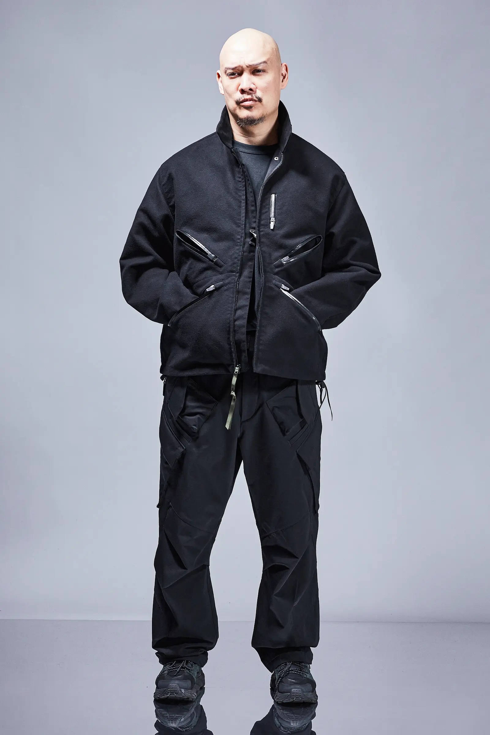 J121-KI Cotton Moleskin Jacket Black - 12