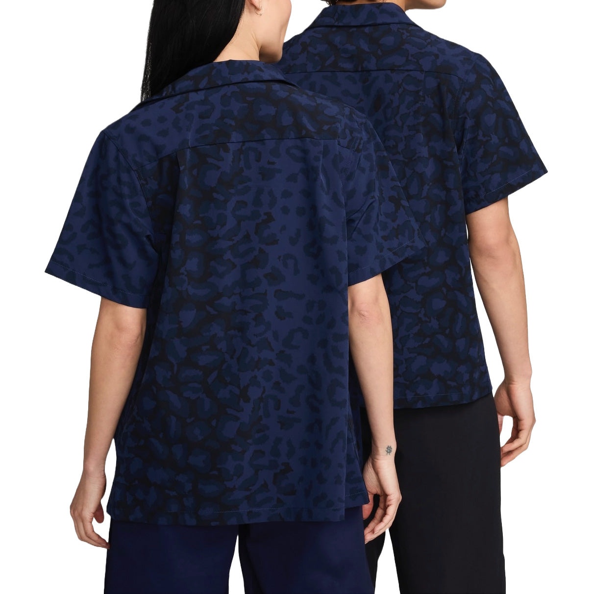 Nike Print Bowler Short Sleeve Button-Down Skate Shirt Asia Sizing 'Midnight Navy' FN2596-410 - 2
