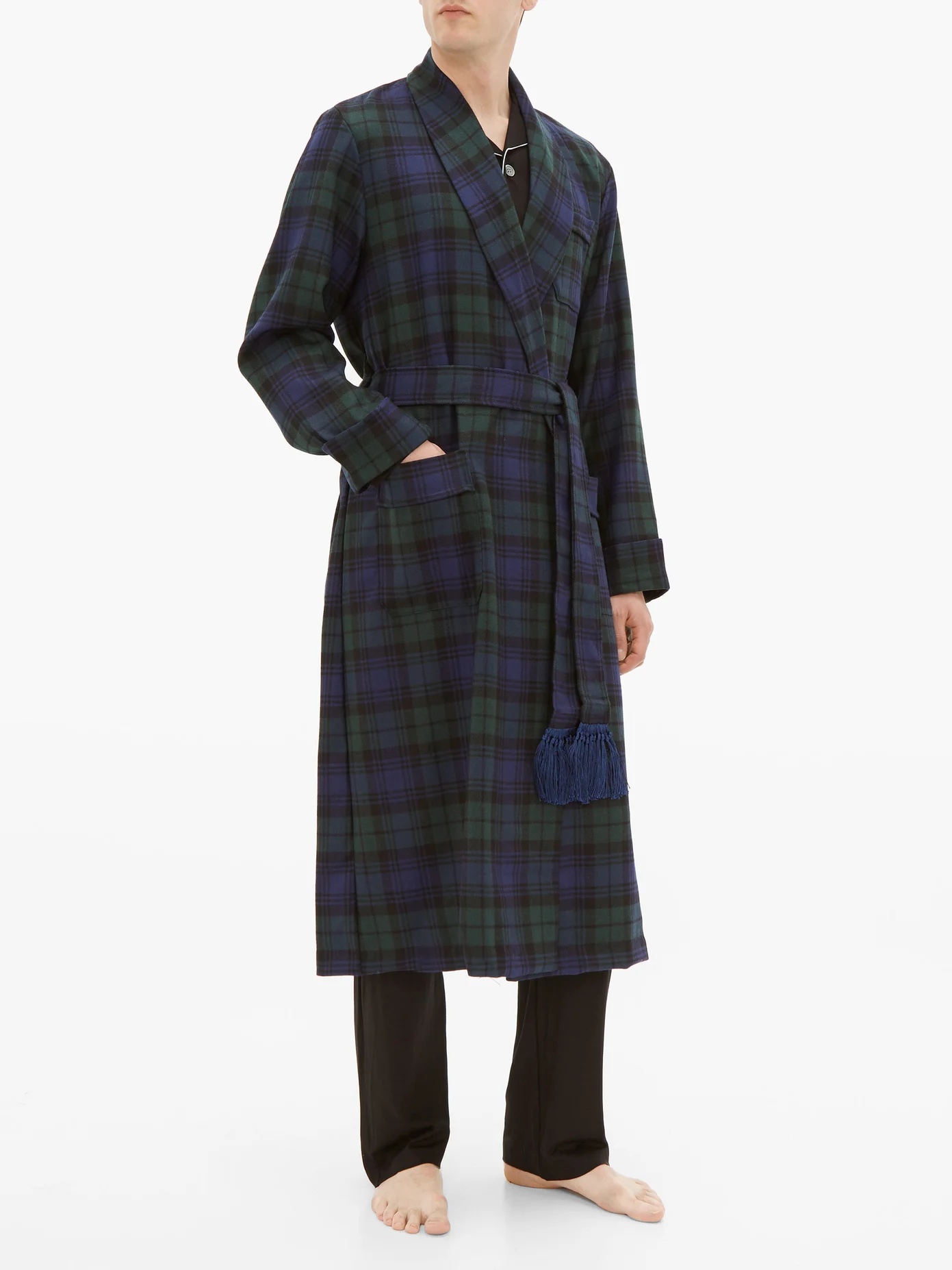 Black Watch tartan-wool dressing gown - 2