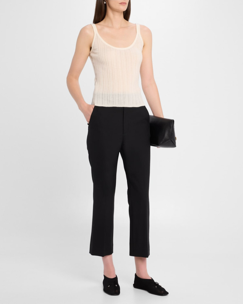 MARIA McMANUS Pointelle Slim Tank In Ivory outlook
