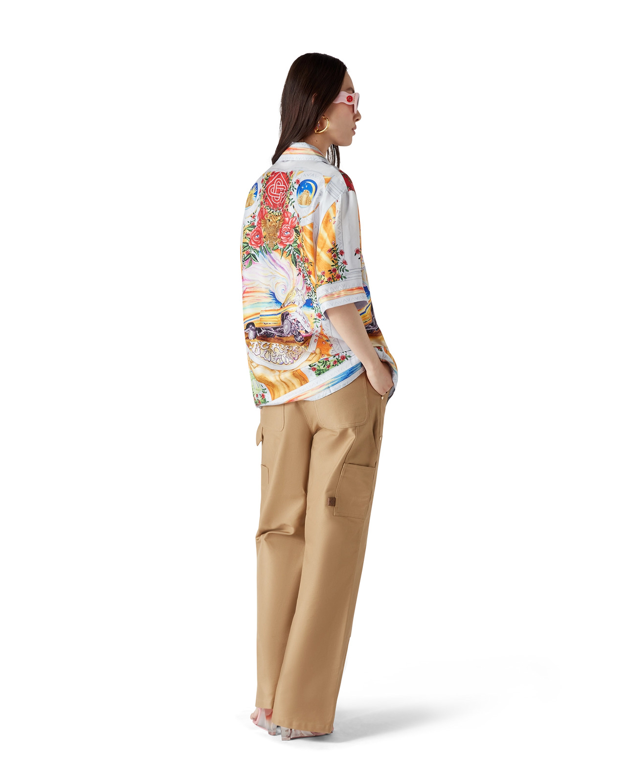 La Tornade De Rose Short Sleeve Silk Shirt | Casablanca Paris - 3