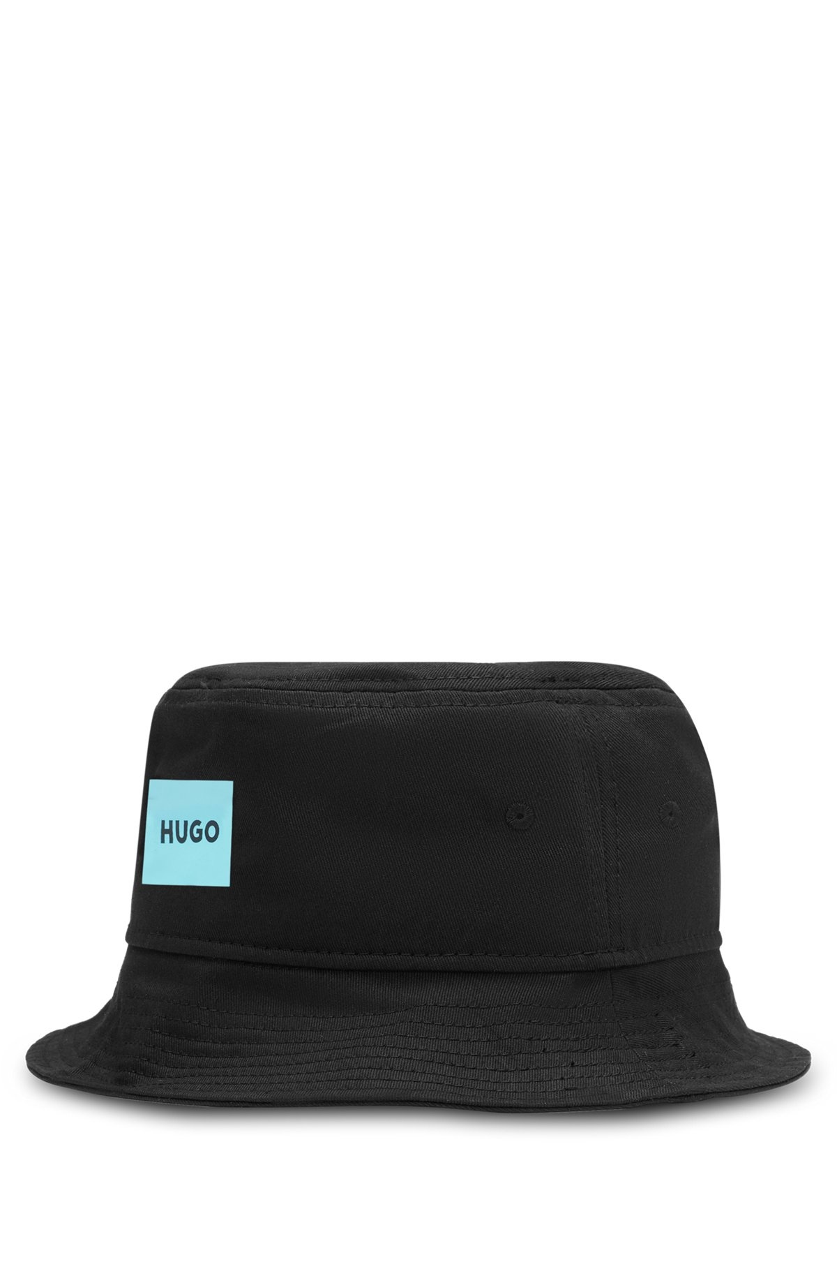 COTTON-TWILL BUCKET HAT WITH LOGO LABEL - 1
