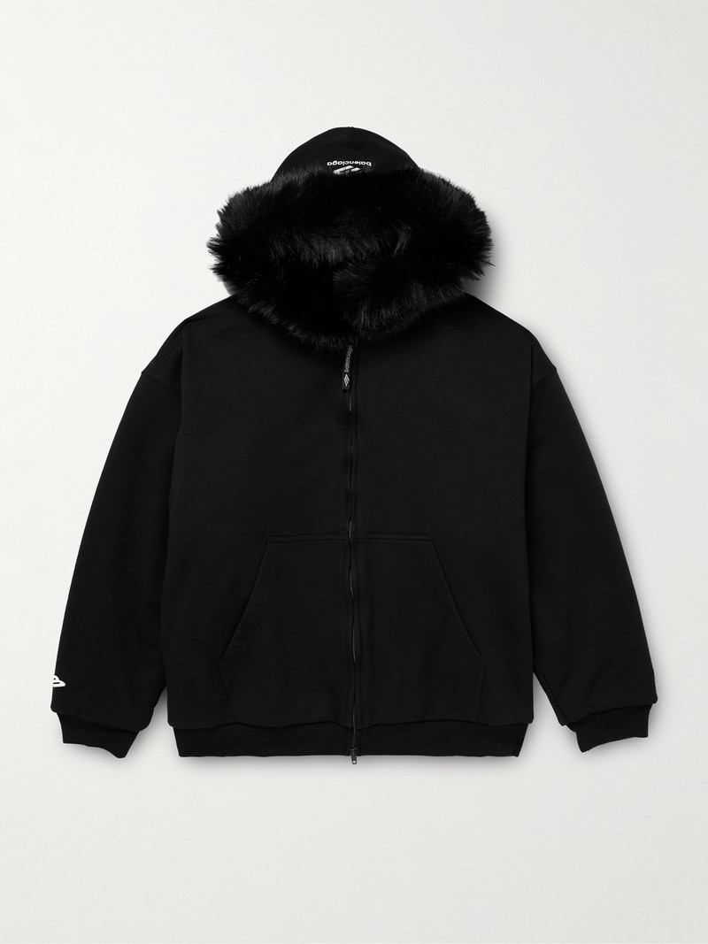 Plush-Lined Cotton-Jersey Hoodie 1
