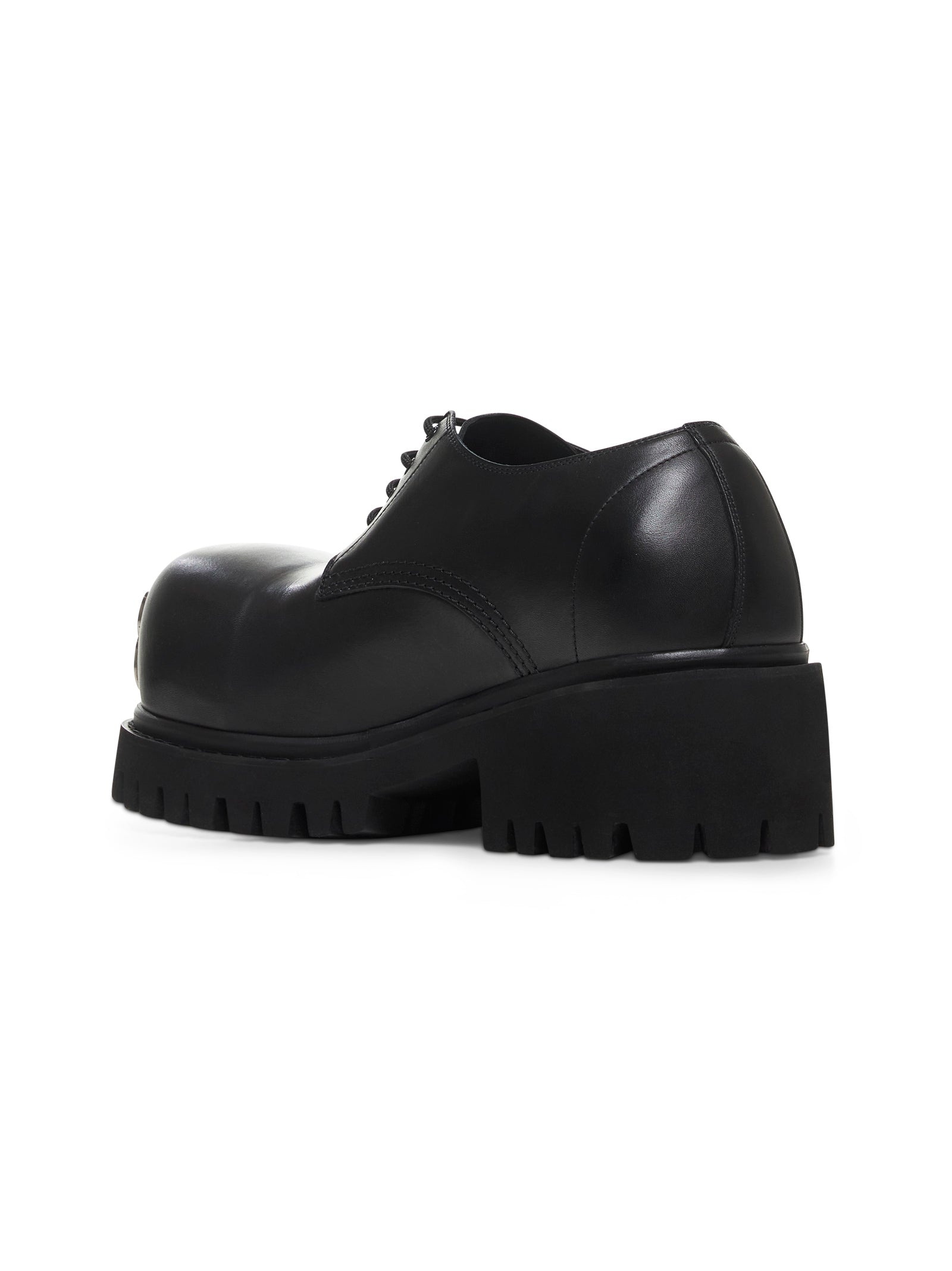 BALENCIAGA Black leather Stomper derby | danielloboutique | REVERSIBLE