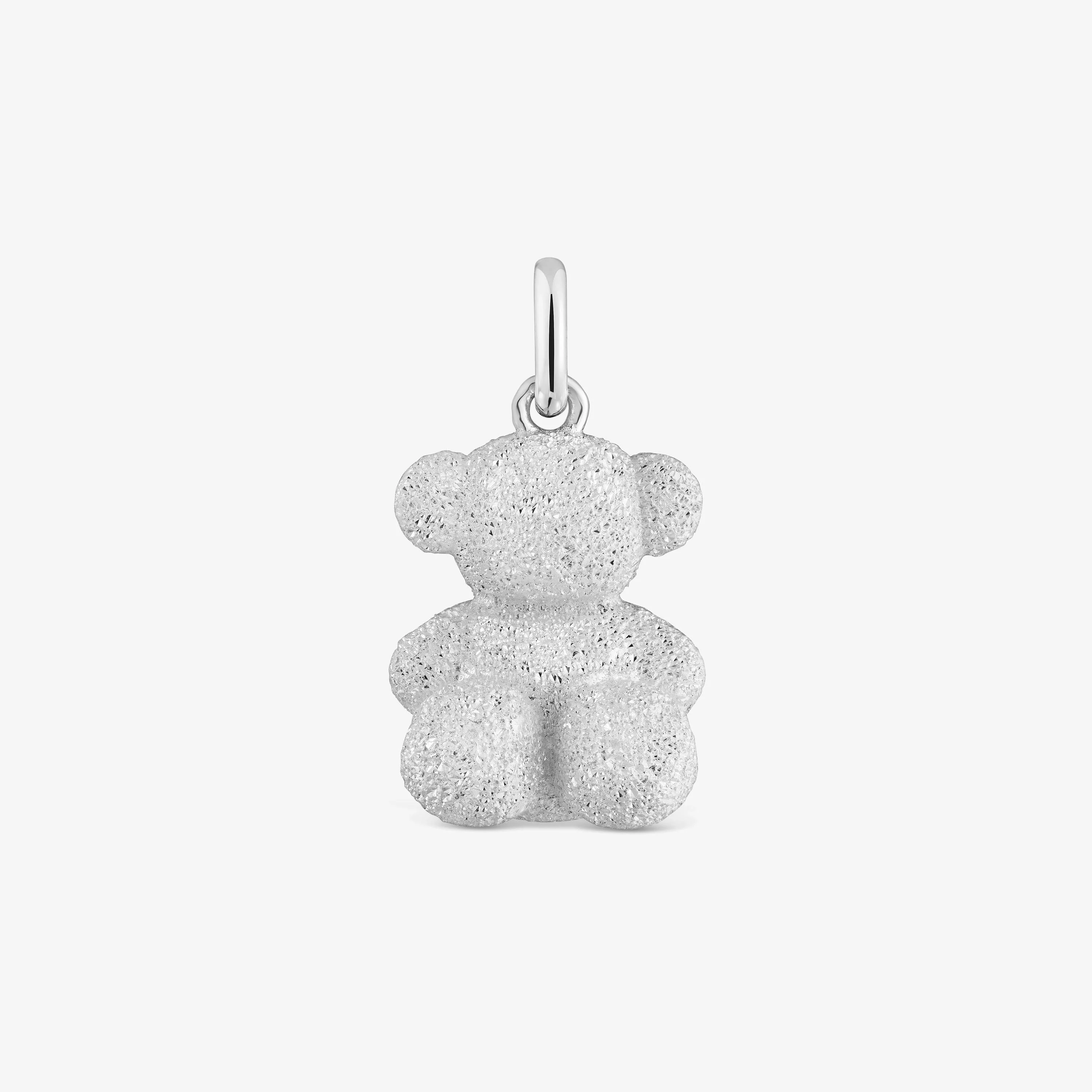 Medium diamond silver Bear pendant Bold Bear - 1