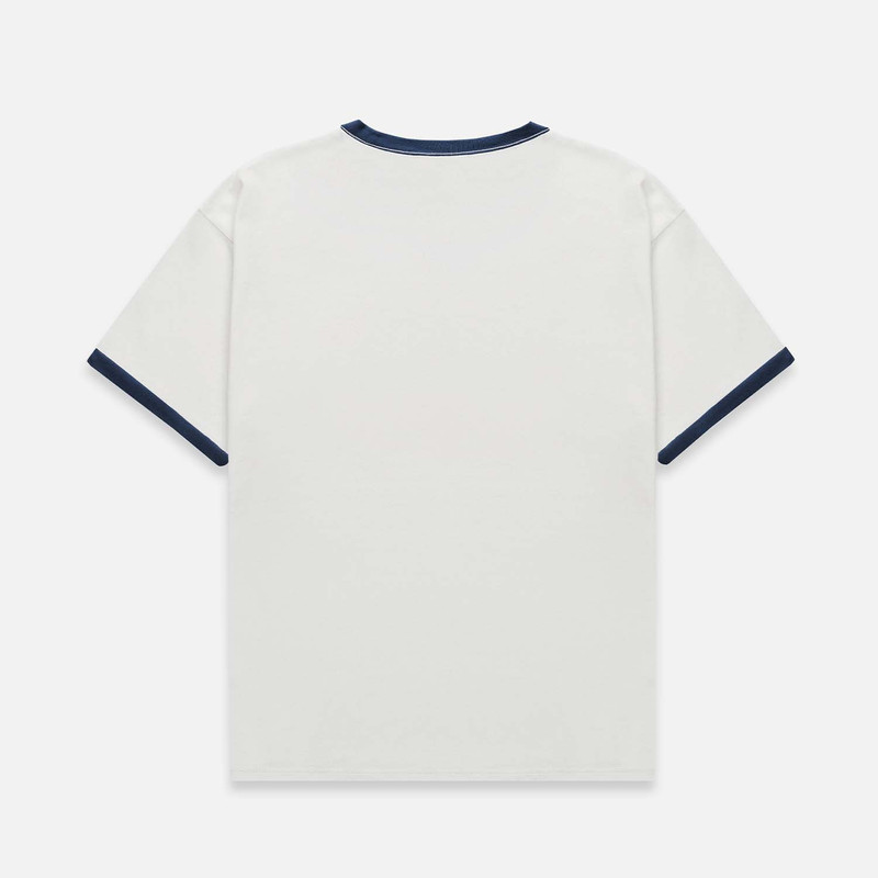 Plus Vintage White + Navy Ringer T-Shirt 3