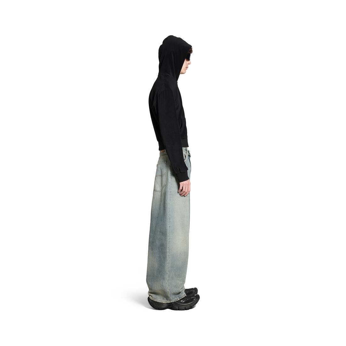 Low Crotch Pants in Light Blue - 3