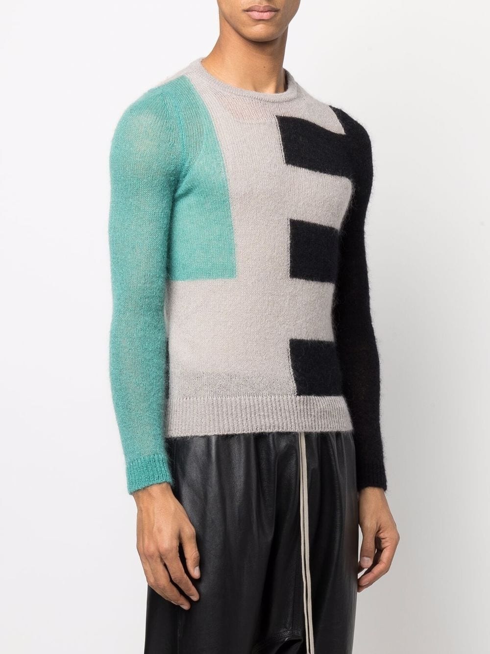 colour-block striped jumper - 3