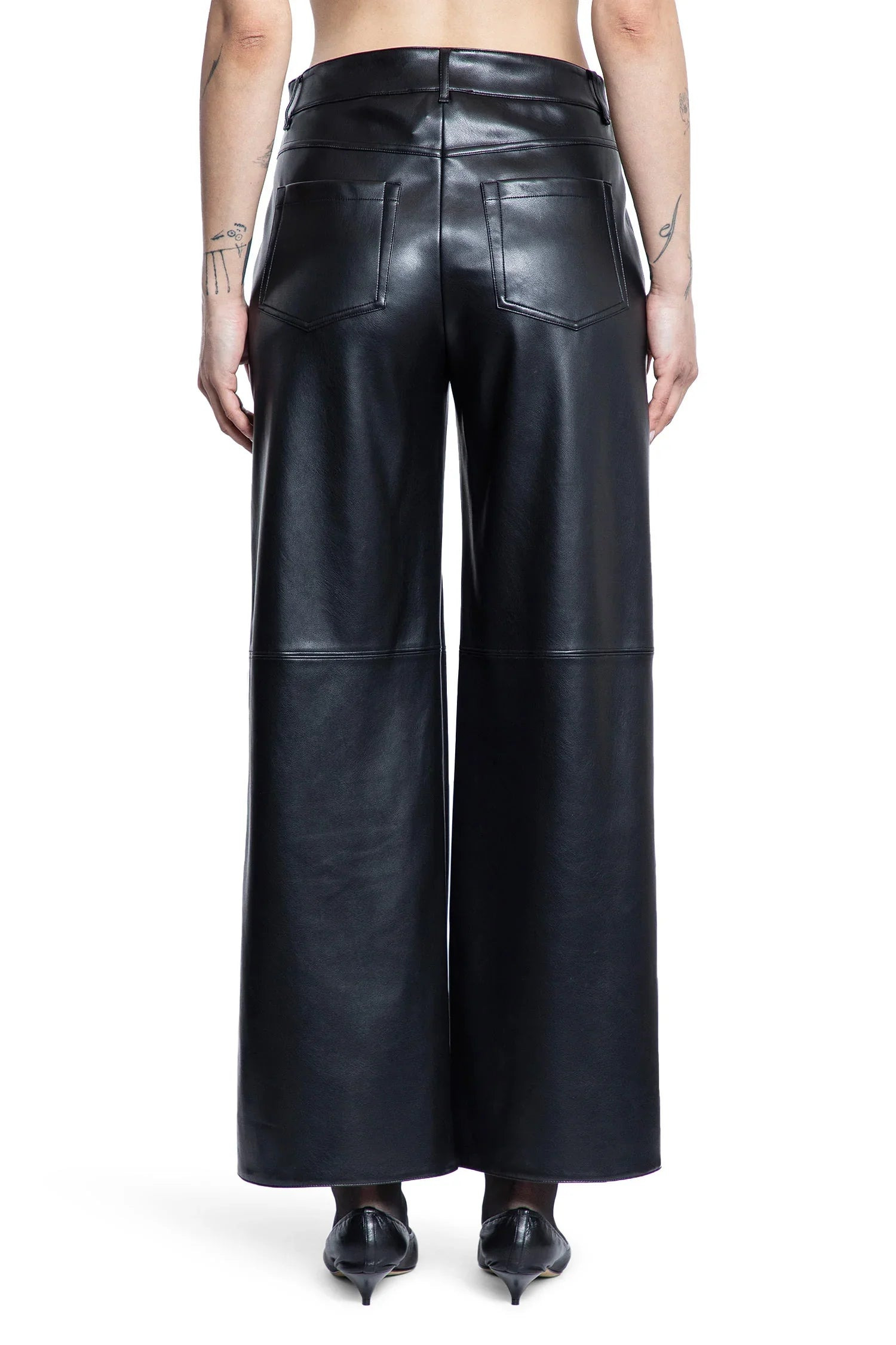 Coated-Nylon-Wide-Leg-Trousers - 3