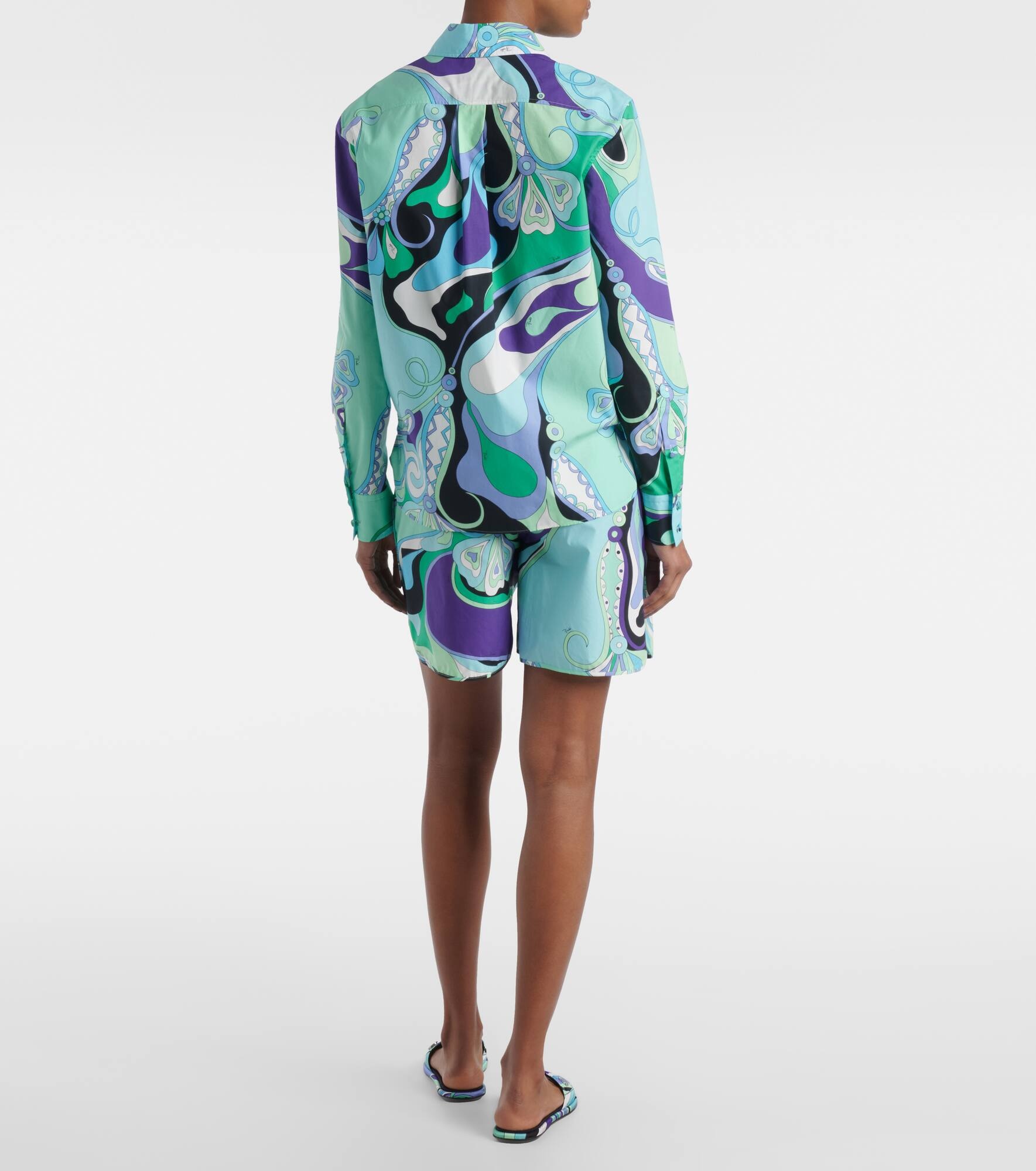 Orchidee printed cotton shirt - 3