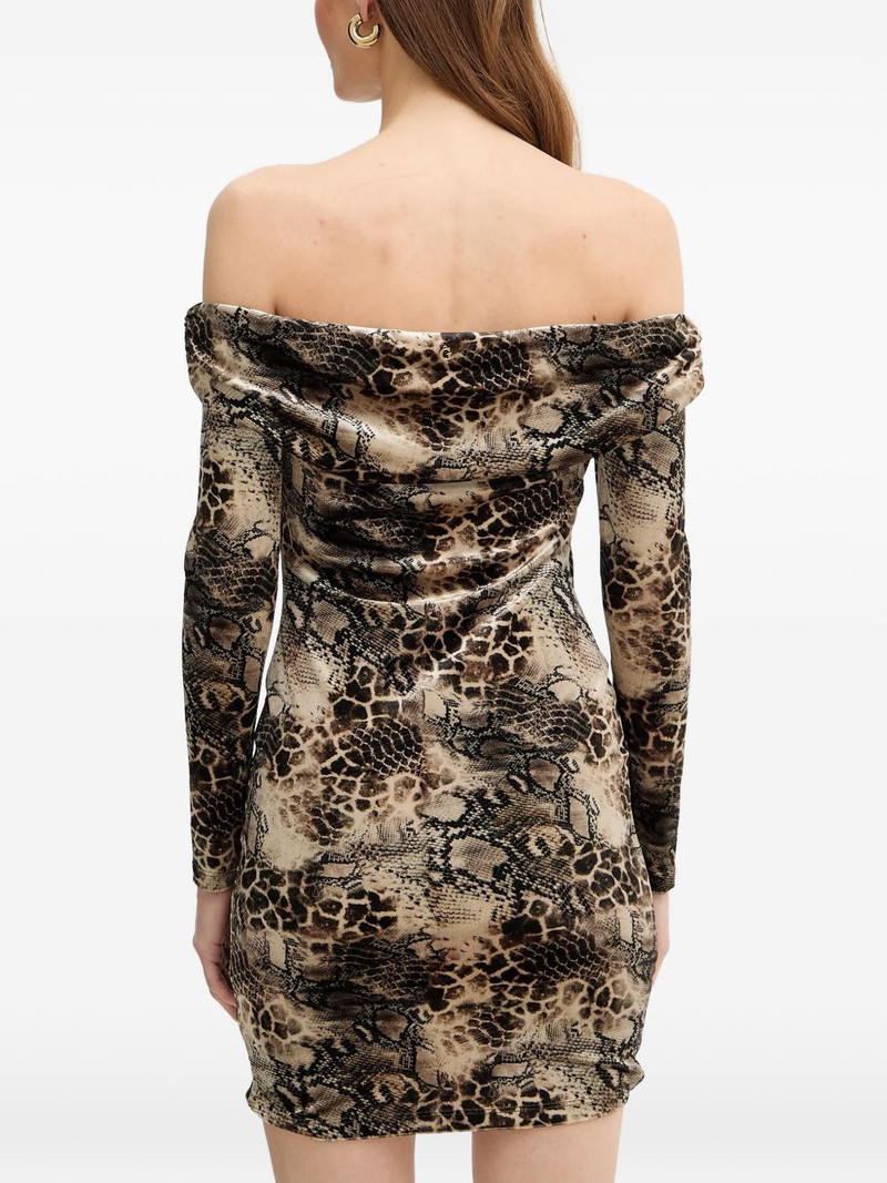 off-shoulder animal-print mini dress 3