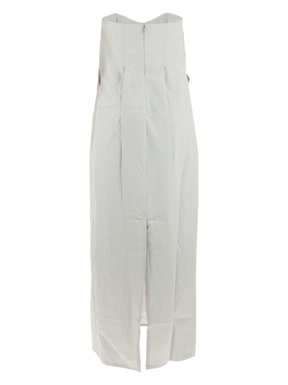 strapless pleat-detail shift maxi dress - 2