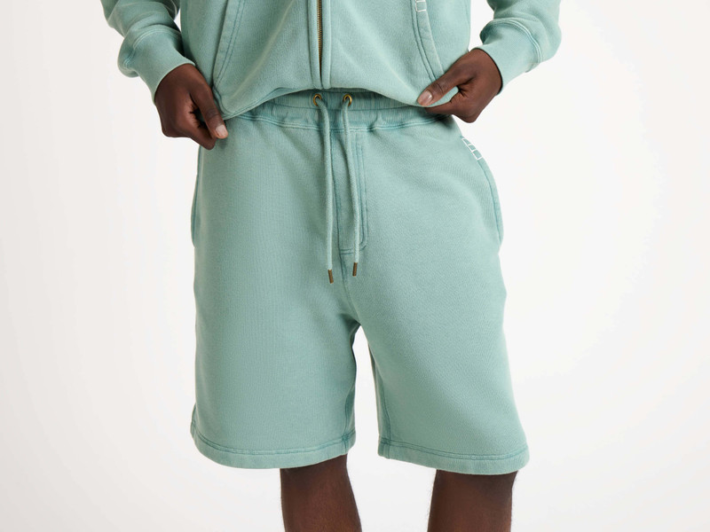 MENS DRAWSTRING SHORTS IN WASHED TEAL 4