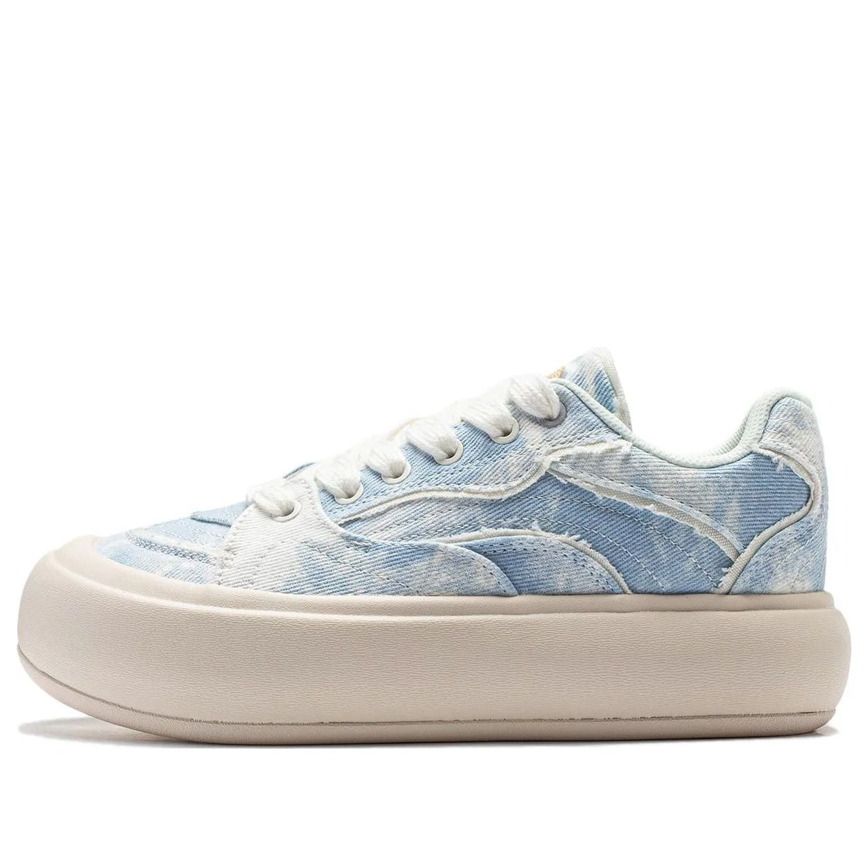 (WMNS) Li-Ning Puff Platform 'Denim Blue Beige' AZGT026-10 - 1